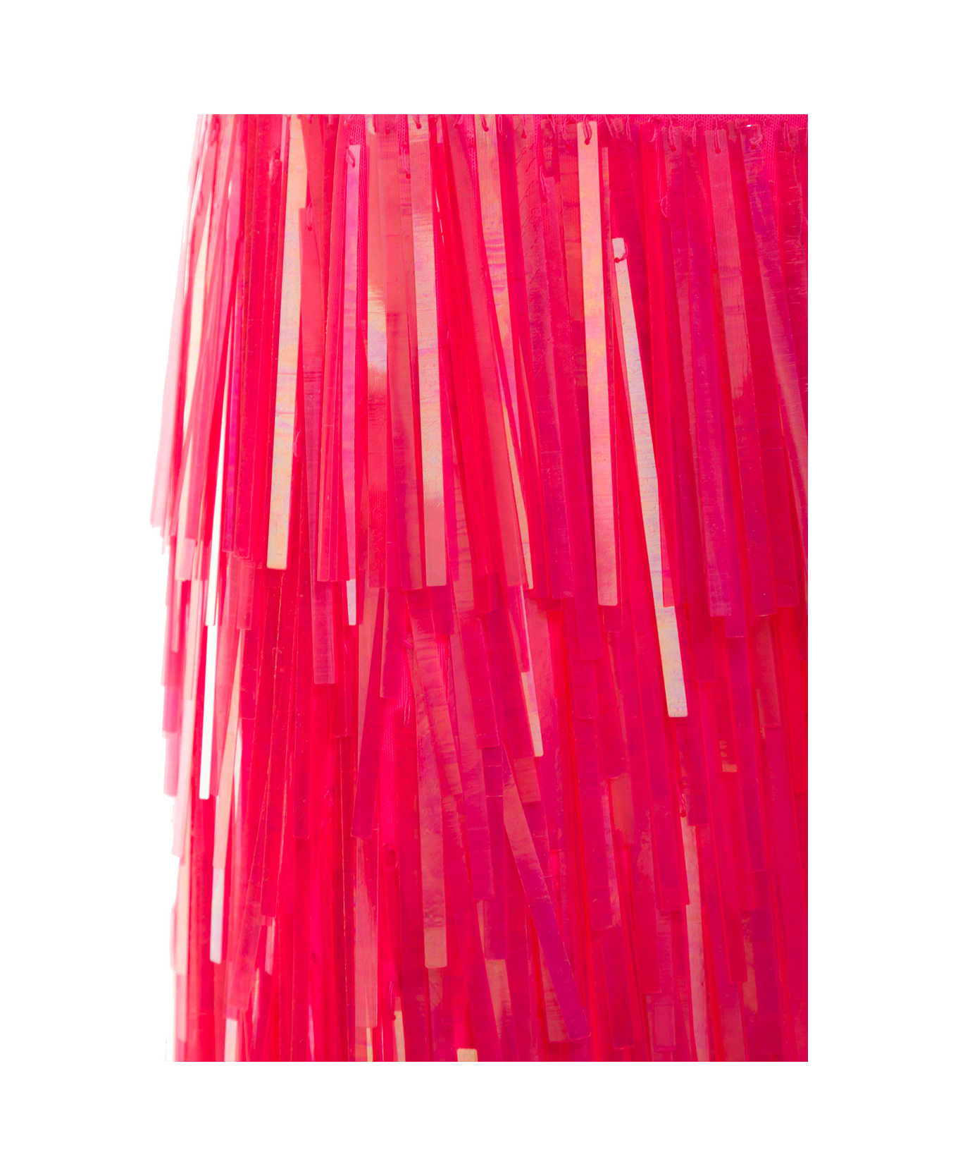 SportMax Fluo Pink Sequins Mini Skirt - Fuxia