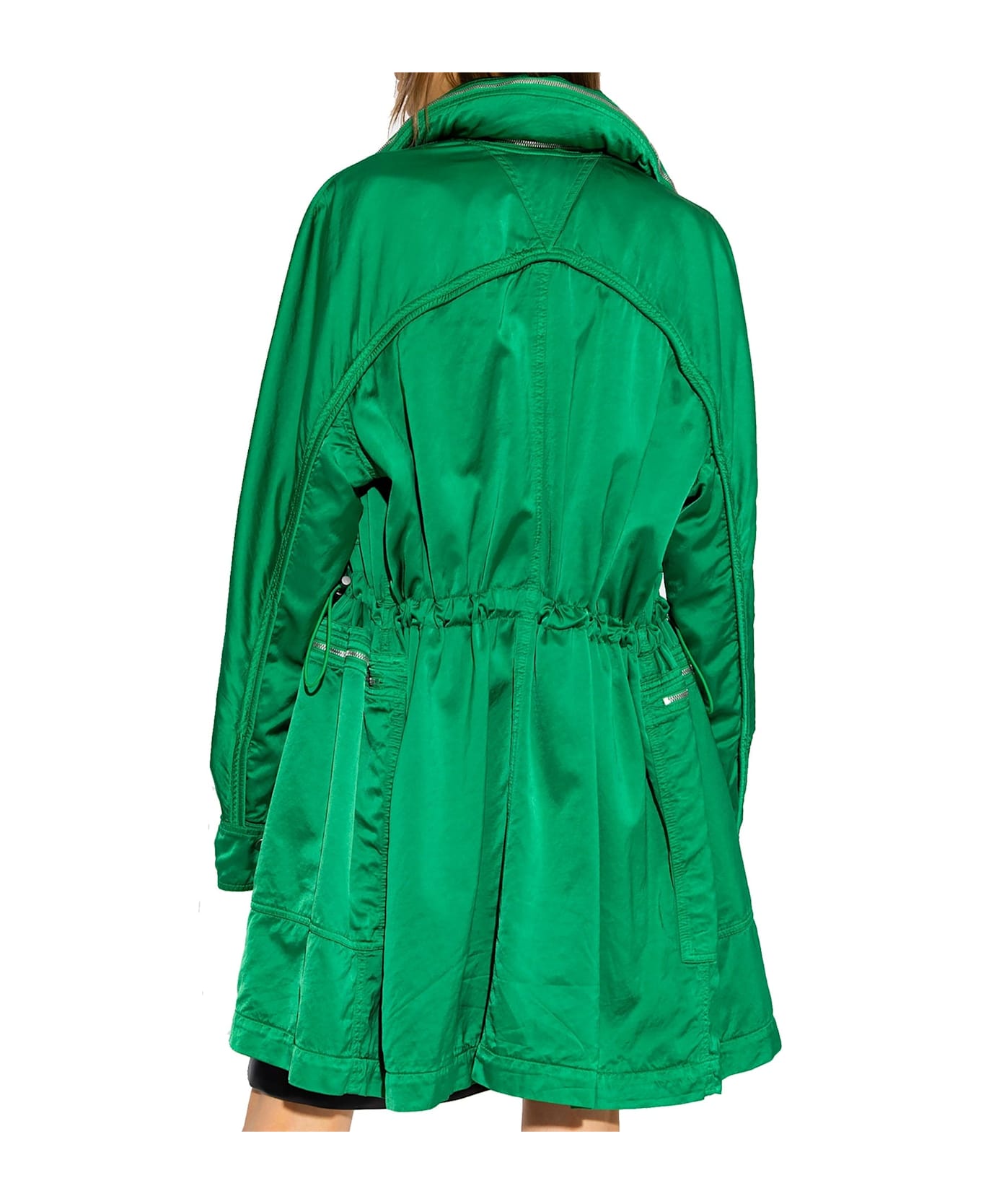 Bottega Veneta Satin Parka - Green