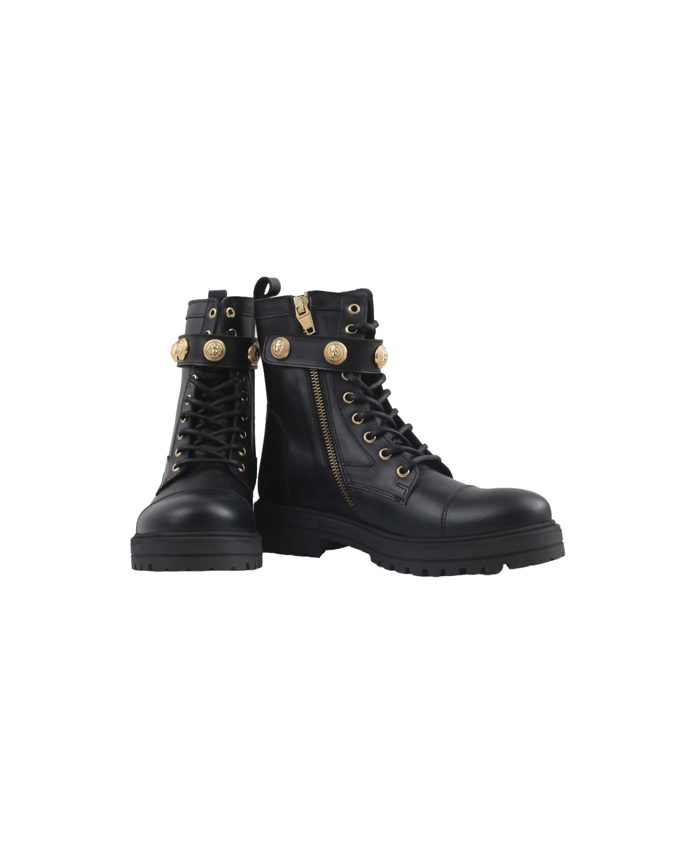 Balmain Amphibian With Laces - BLACK