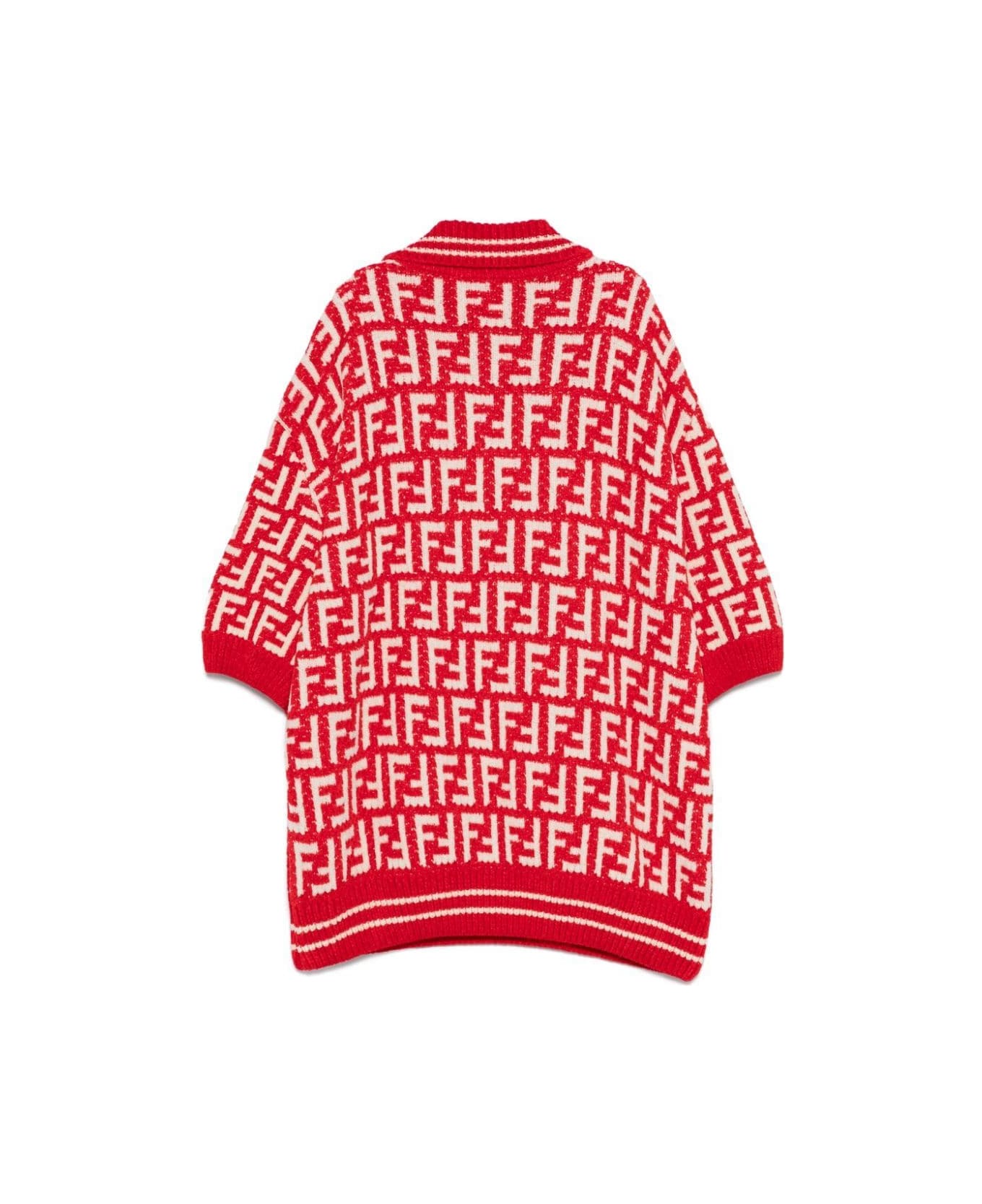 Fendi Polo Ff Chenille - Scarlet Sage Chalk