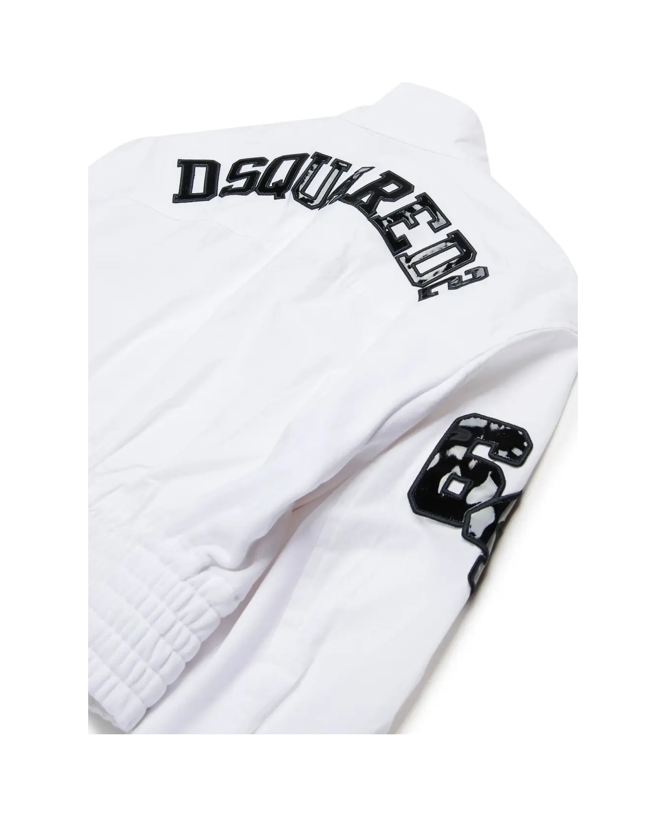 Dsquared2 White Jacket With Print On Back - White