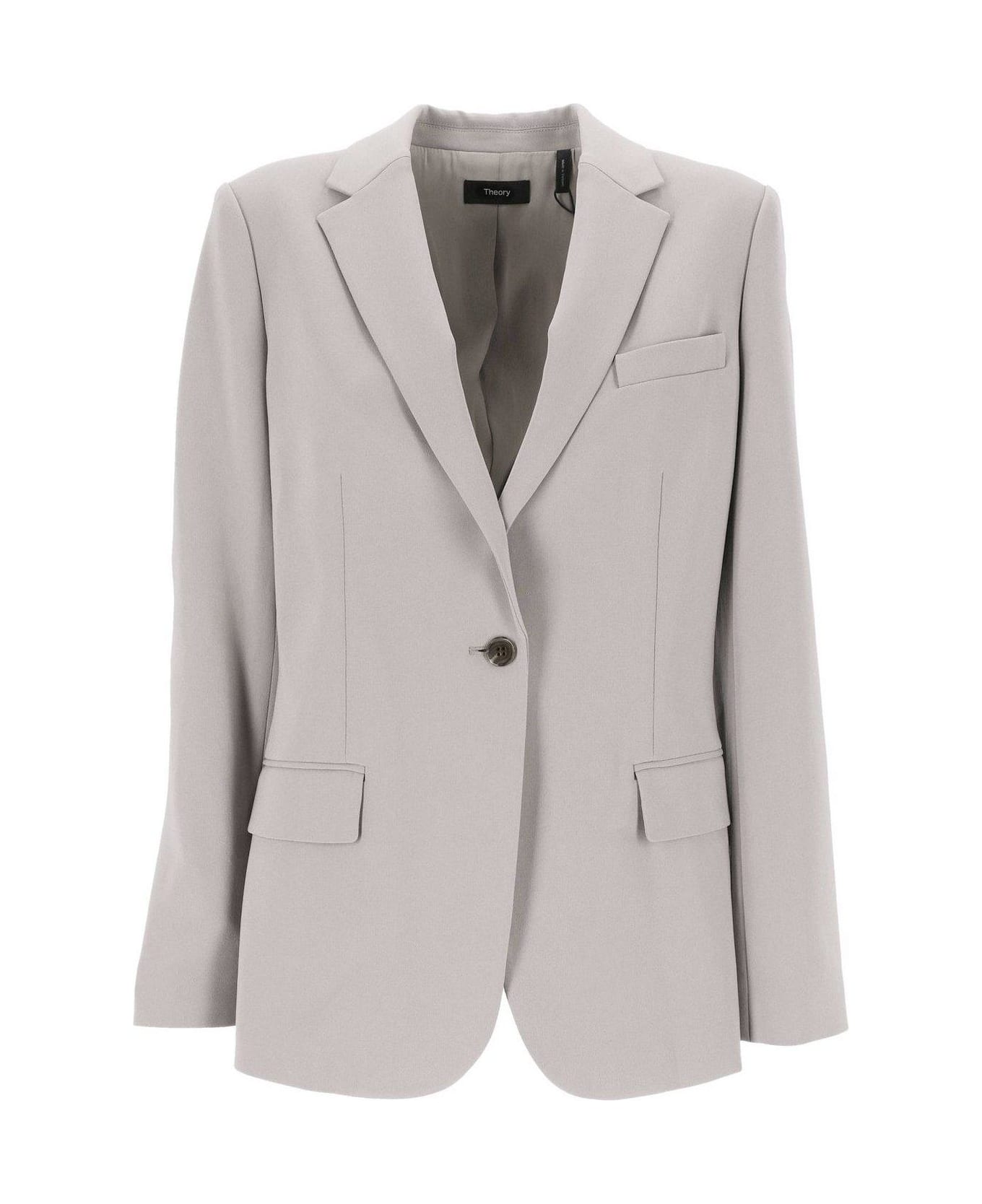 Theory Admiral Crepe Staple Blazer - GREY