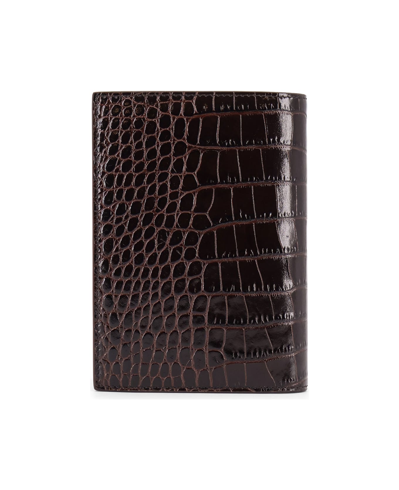 Tom Ford Crocodile-print Leather Wallet - Brown