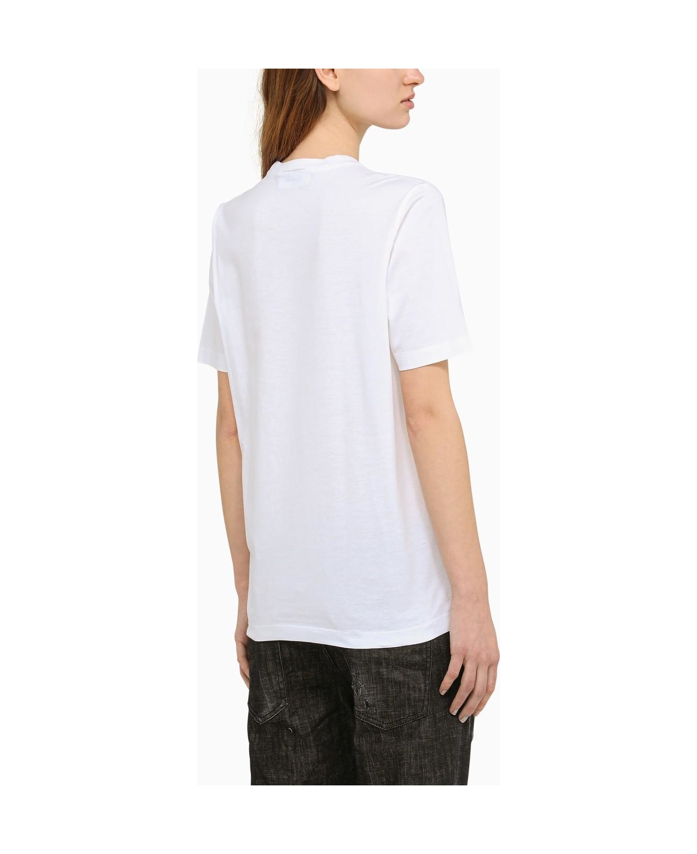 Dsquared2 Icon White T-shirt With Logo - White-black Tシャツ