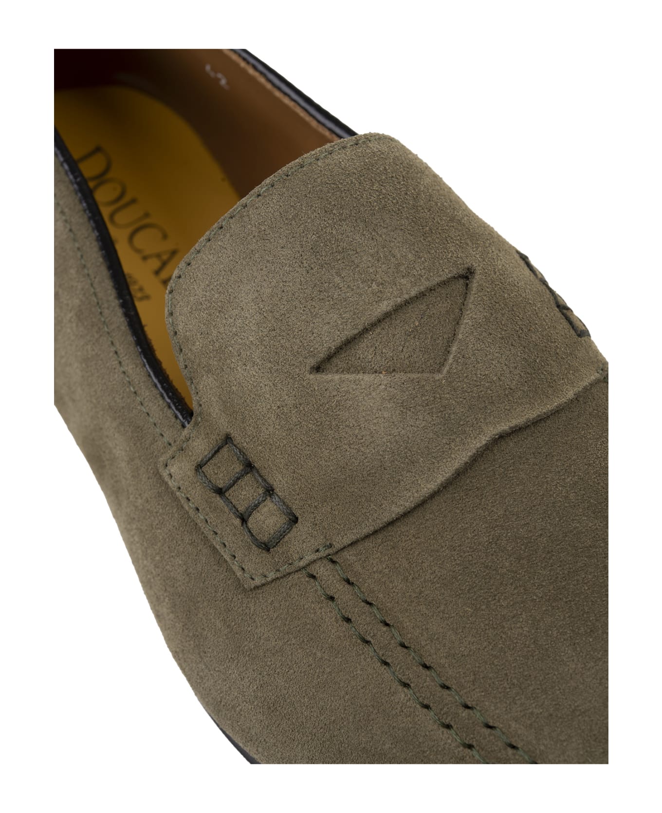 Doucal's Green Suede Penny Loafers - Green