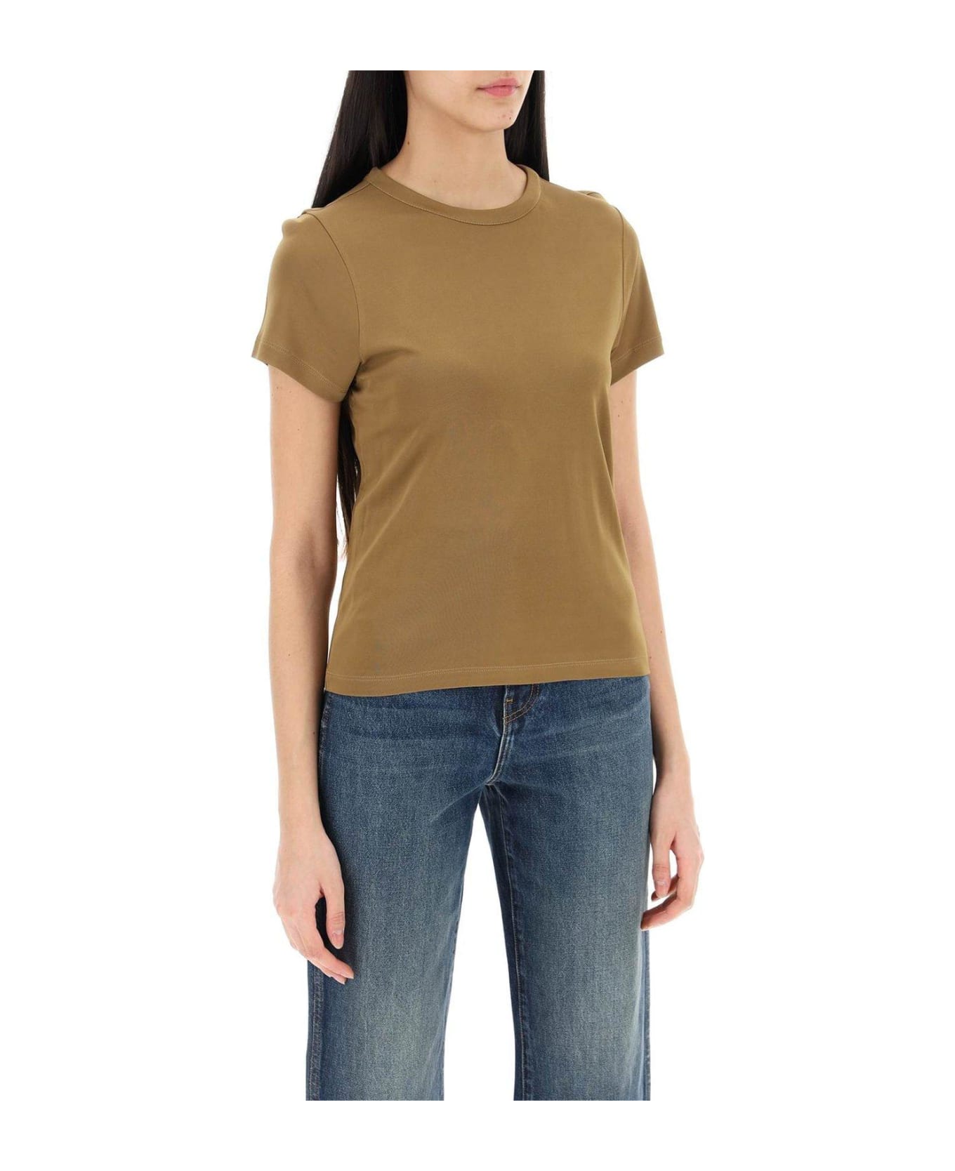 Khaite Round Neck T-shirt - Toffee