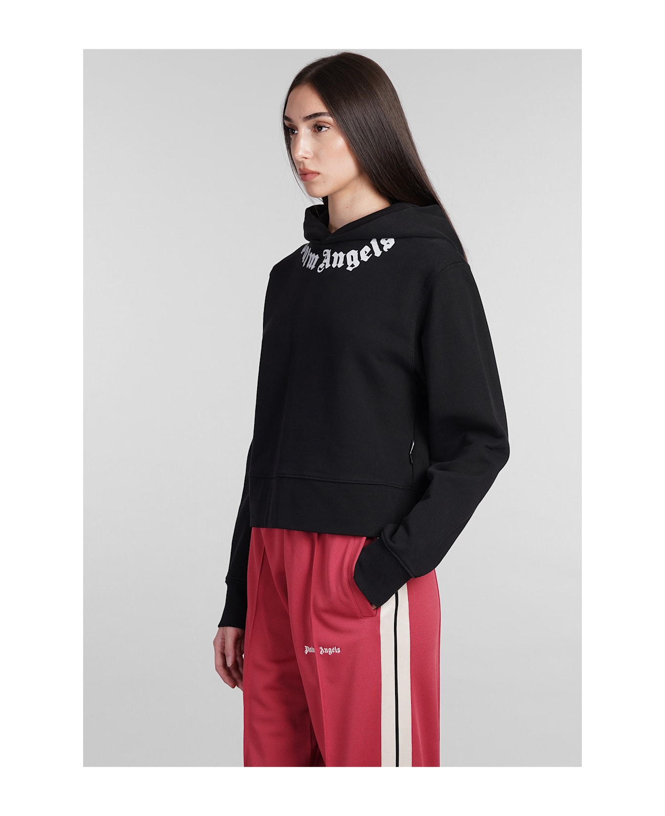 Palm Angels Sweatshirt In Black Cotton - black