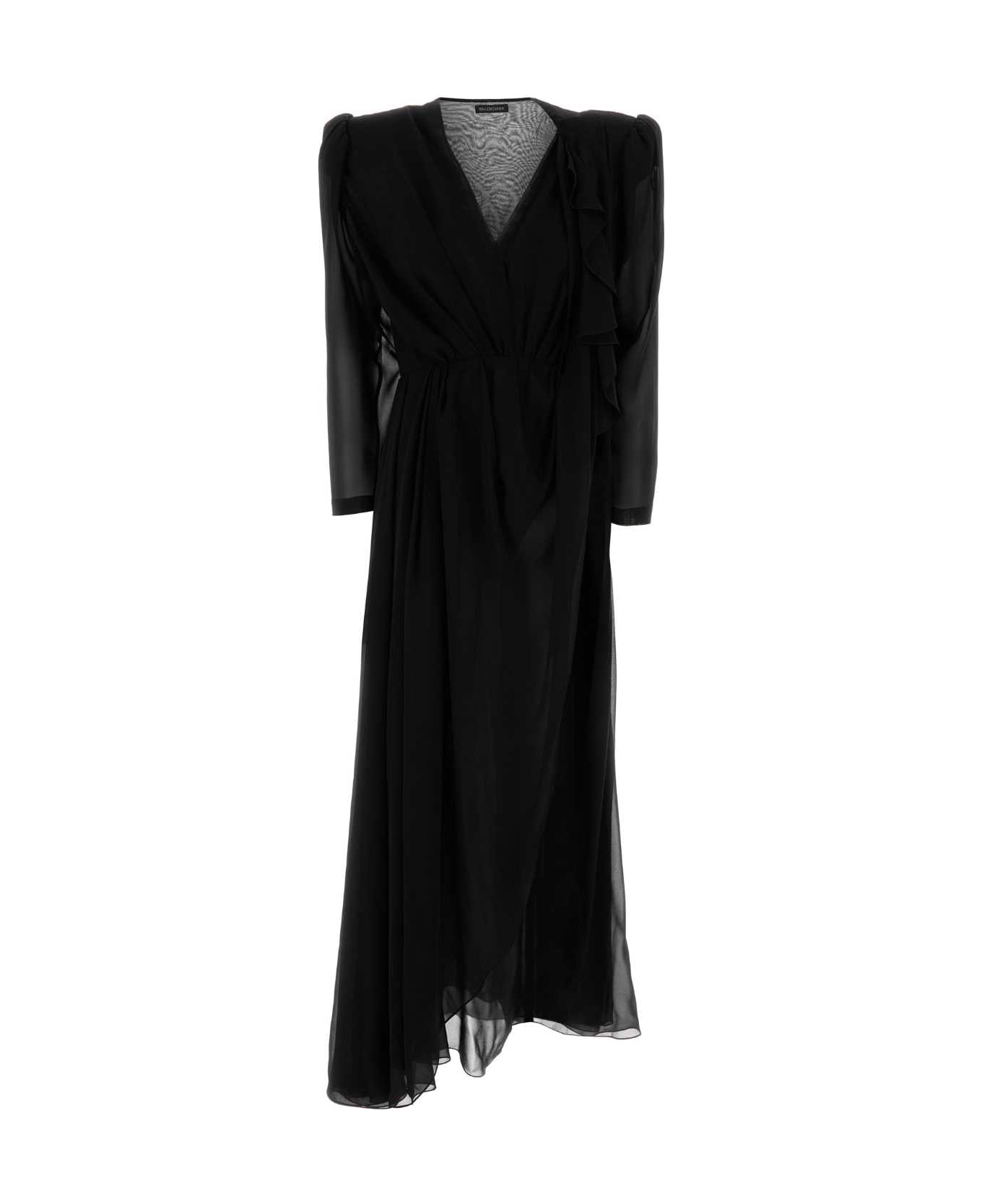 Balenciaga Black Crepe Dress - BLACK ワンピース＆ドレス