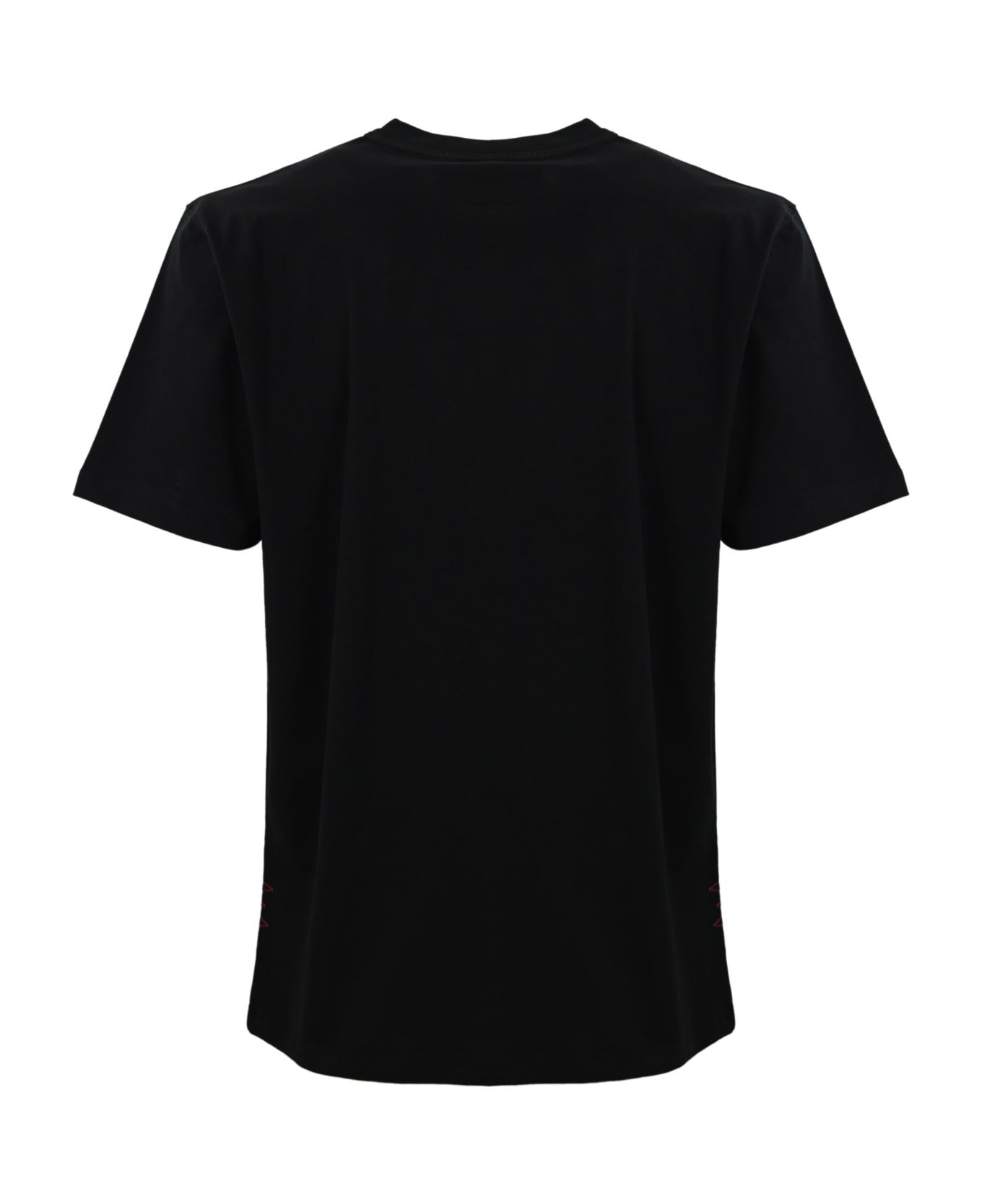 Amaranto Black Cotton T-shirt - Nero