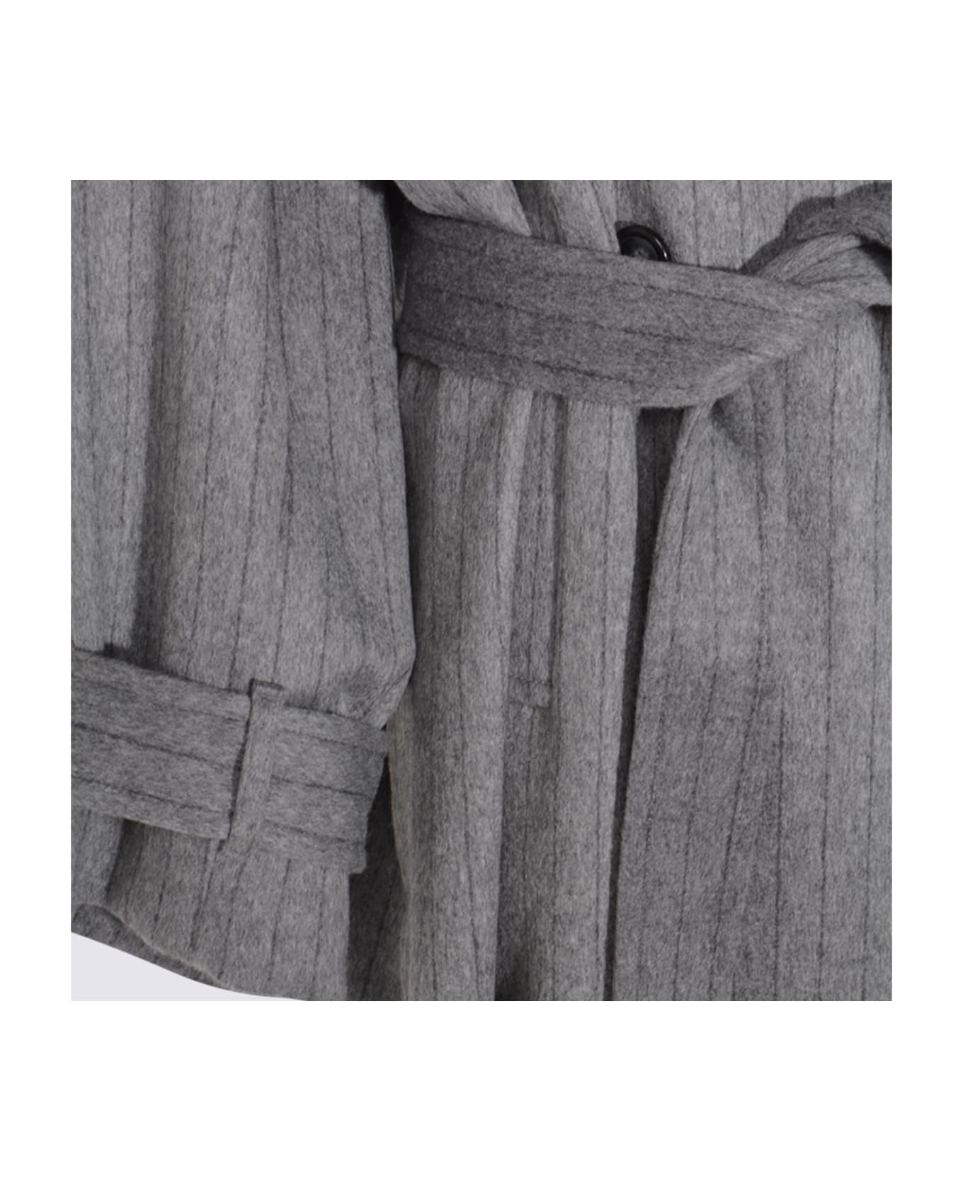 SportMax Grey Wool Arold1234 Coat - GRIGIO MEDIO