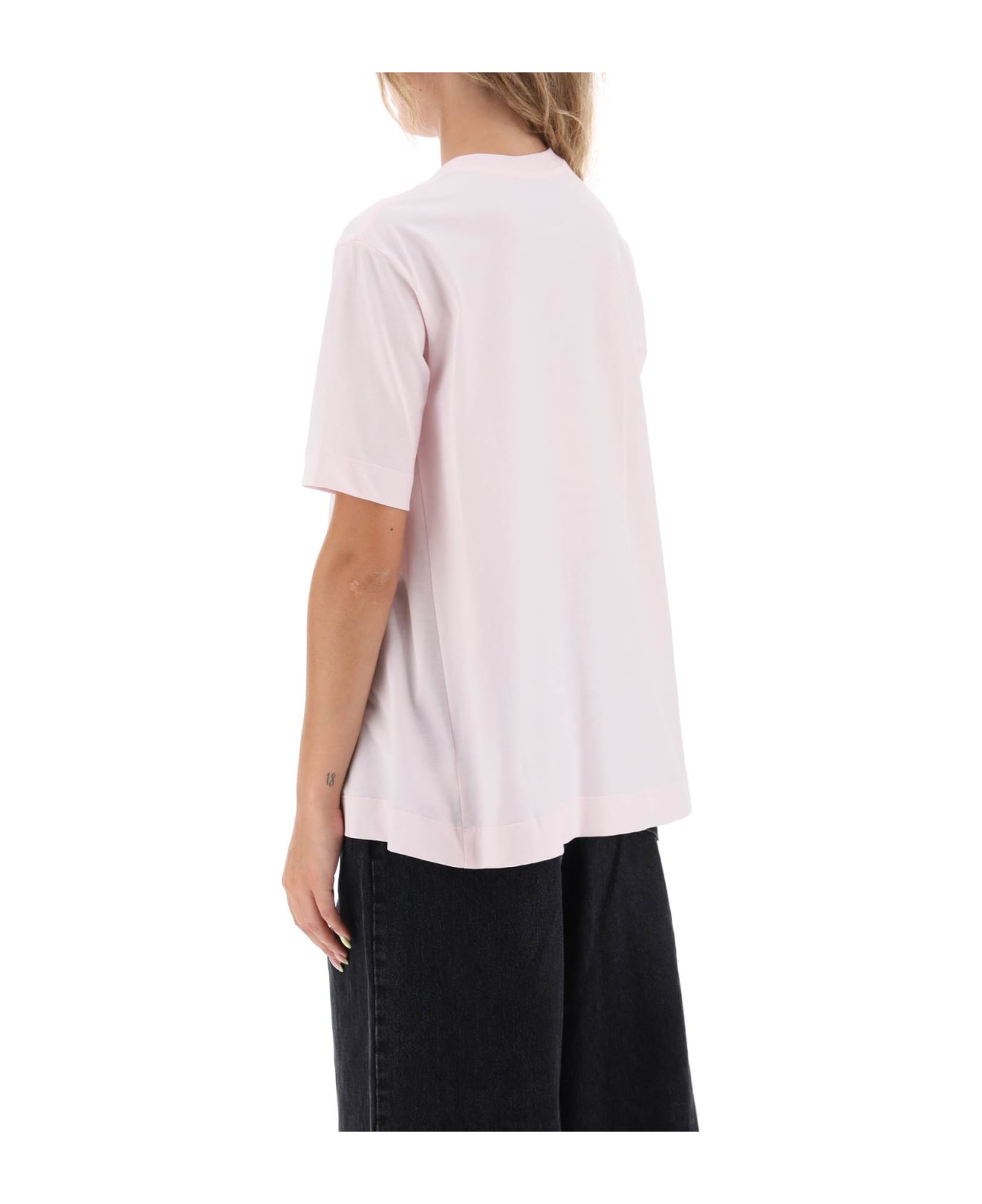 Simone Rocha A-line T-shirt With Bow Detail - PINK RED PEARL (Pink)