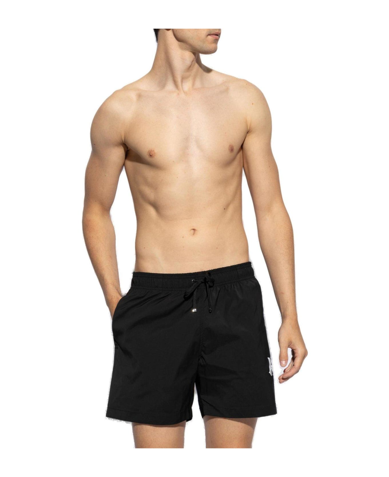 AMIRI Ma Printed Swim Shorts - BLACK