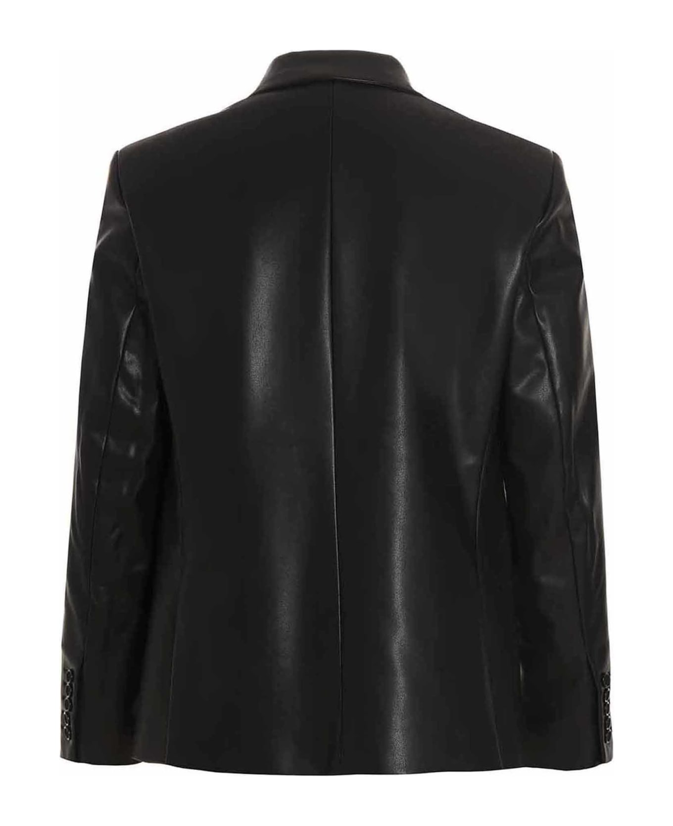 MISBHV Vegan Leather Blazer Jacket - Black  
