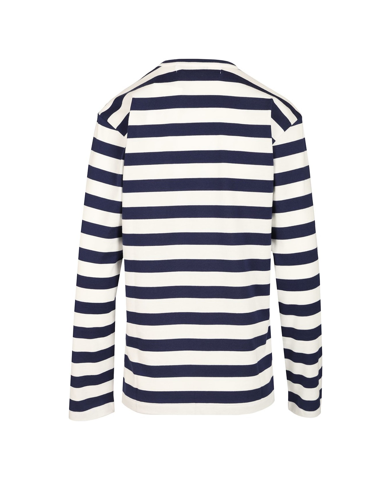 Comme des Garçons Play Striped Cotton Sweater - Navyxwhite