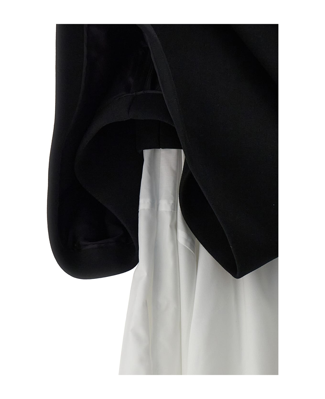 Comme des Garçons Hood Application Dress - White/Black