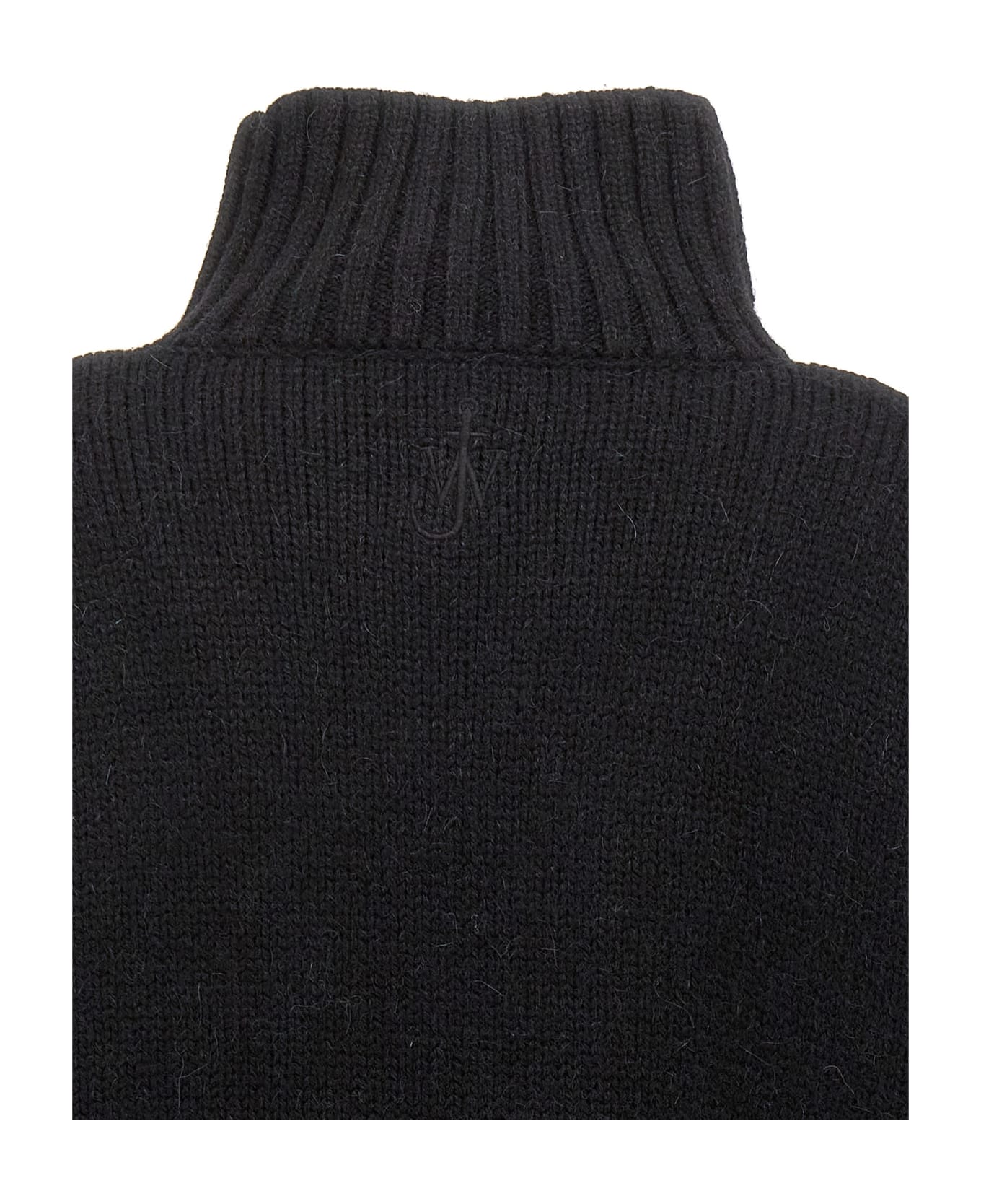 J.W. Anderson 'leather Patch Pocket' Sweater - BLACK