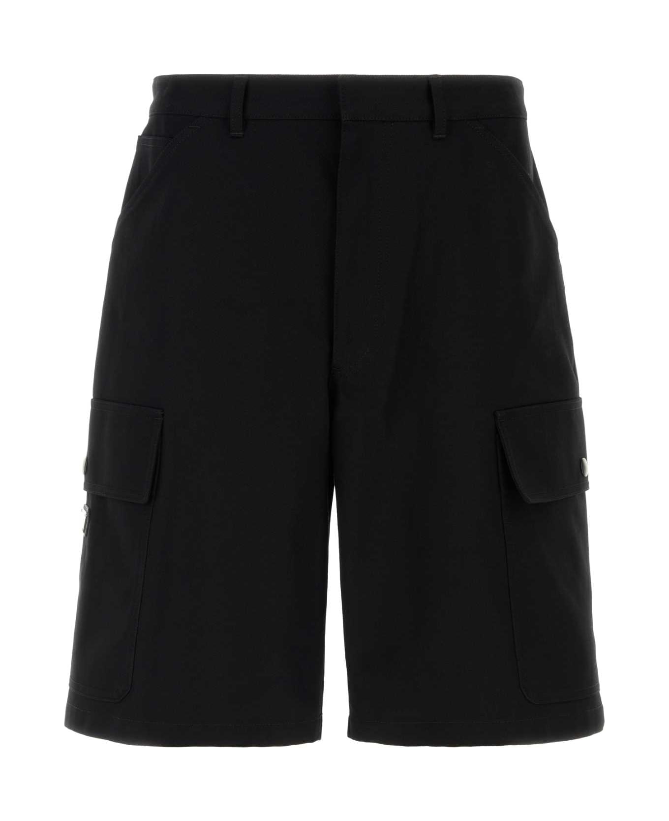 Prada Black Drill Bermuda Shorts - NERO