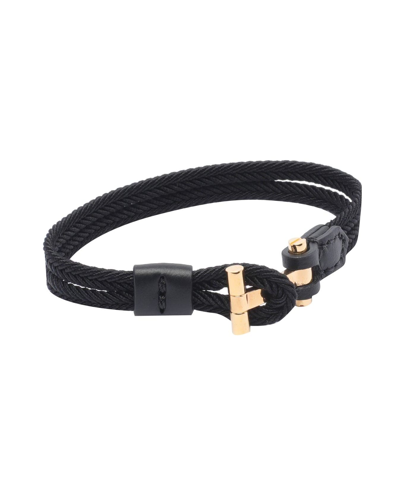Tom Ford T Logo Plaque Bracelet - Black