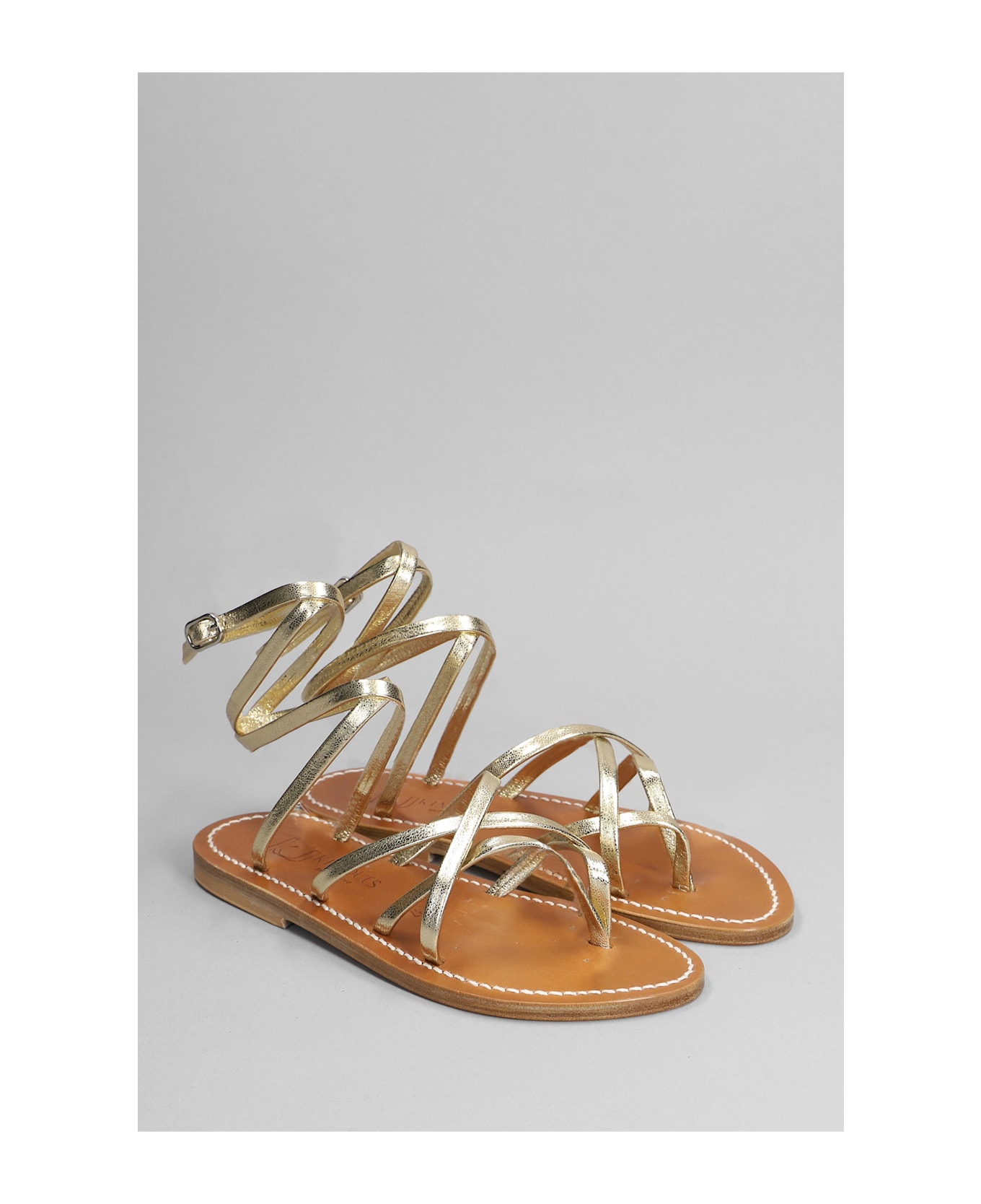 K.Jacques Zenobie F Flats In Gold Leather - gold