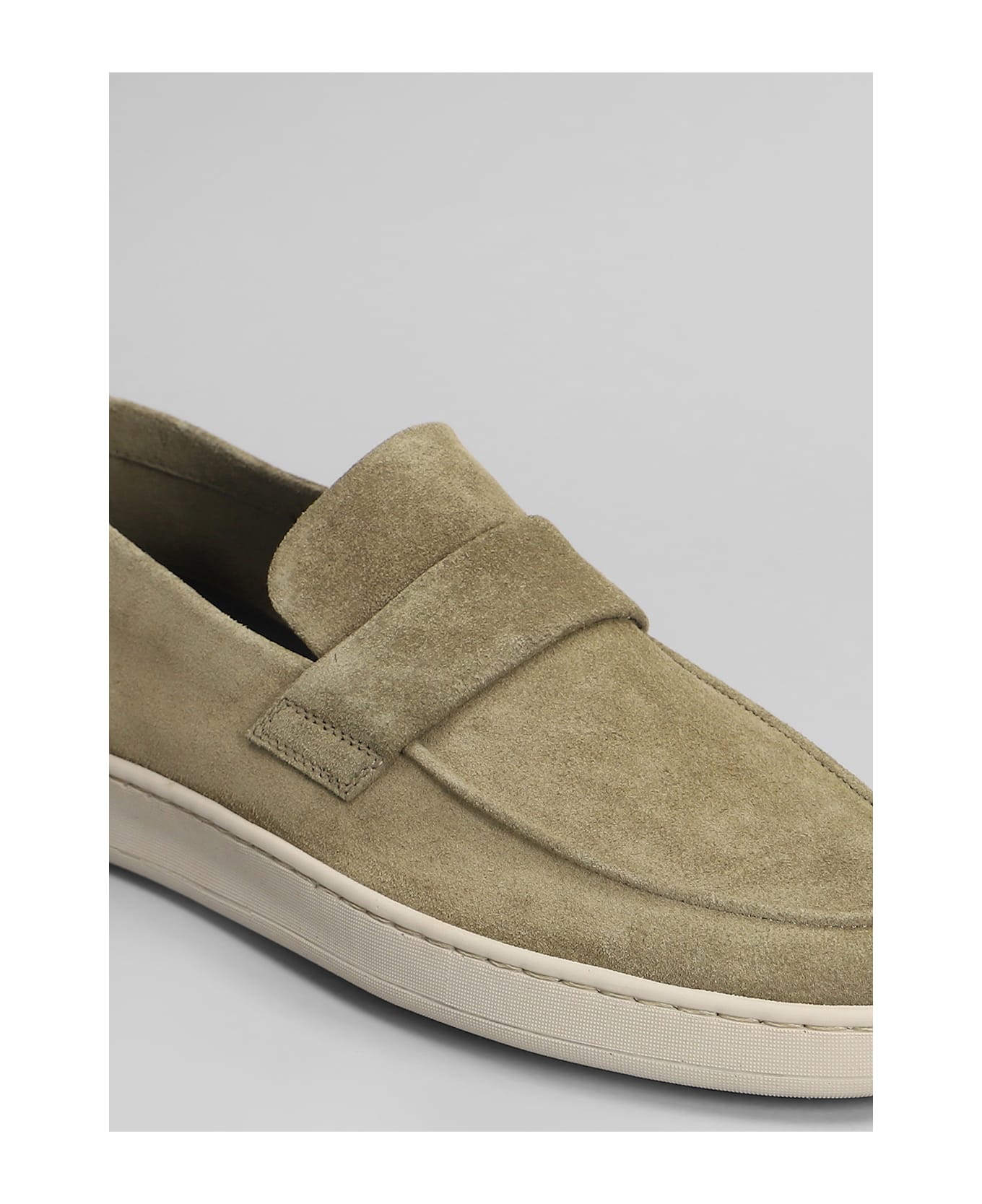 Officine Creative Herbie 001 Loafers In Green Suede - green