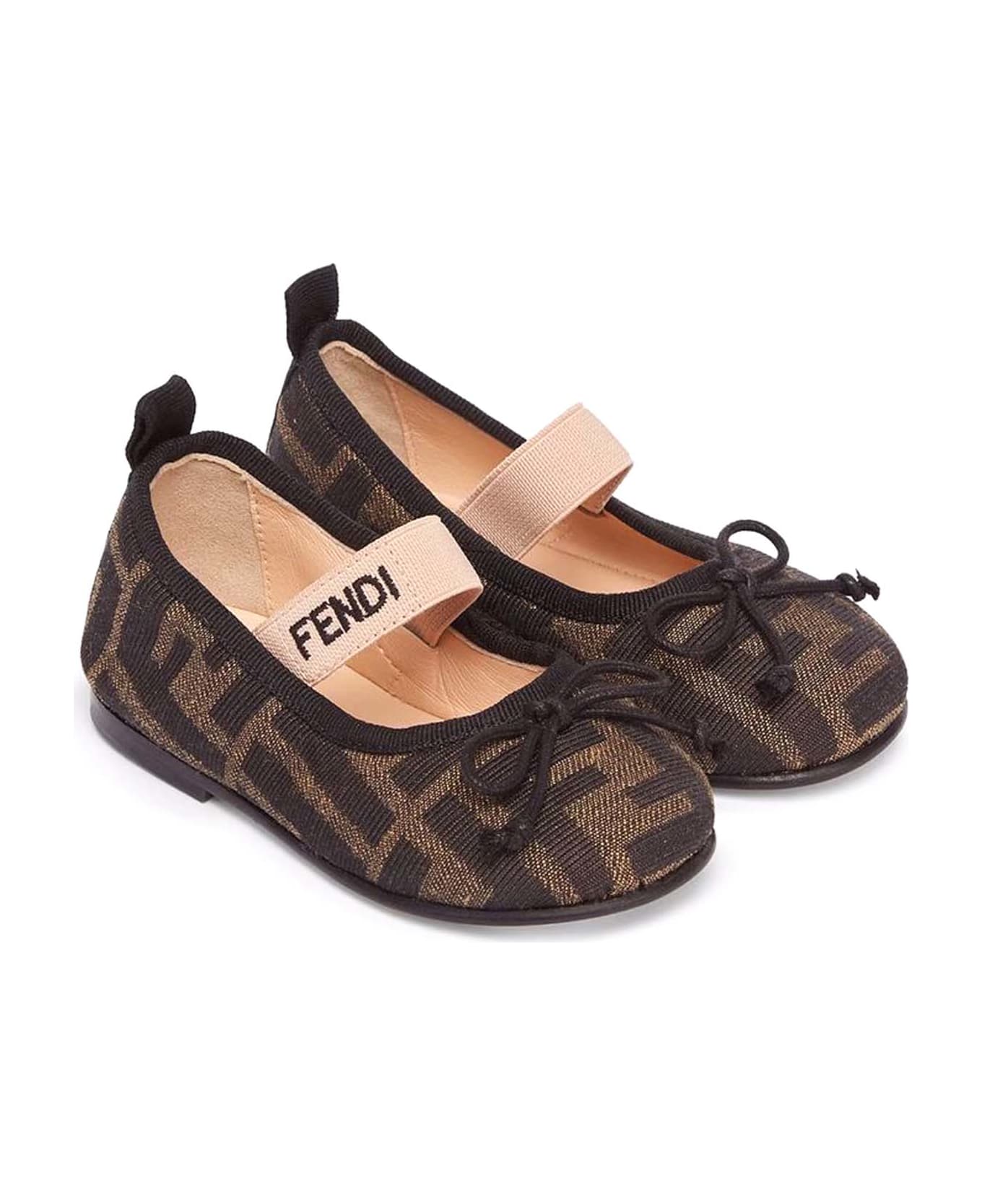 Fendi Kids Flat Shoes Brown - Brown シューズ