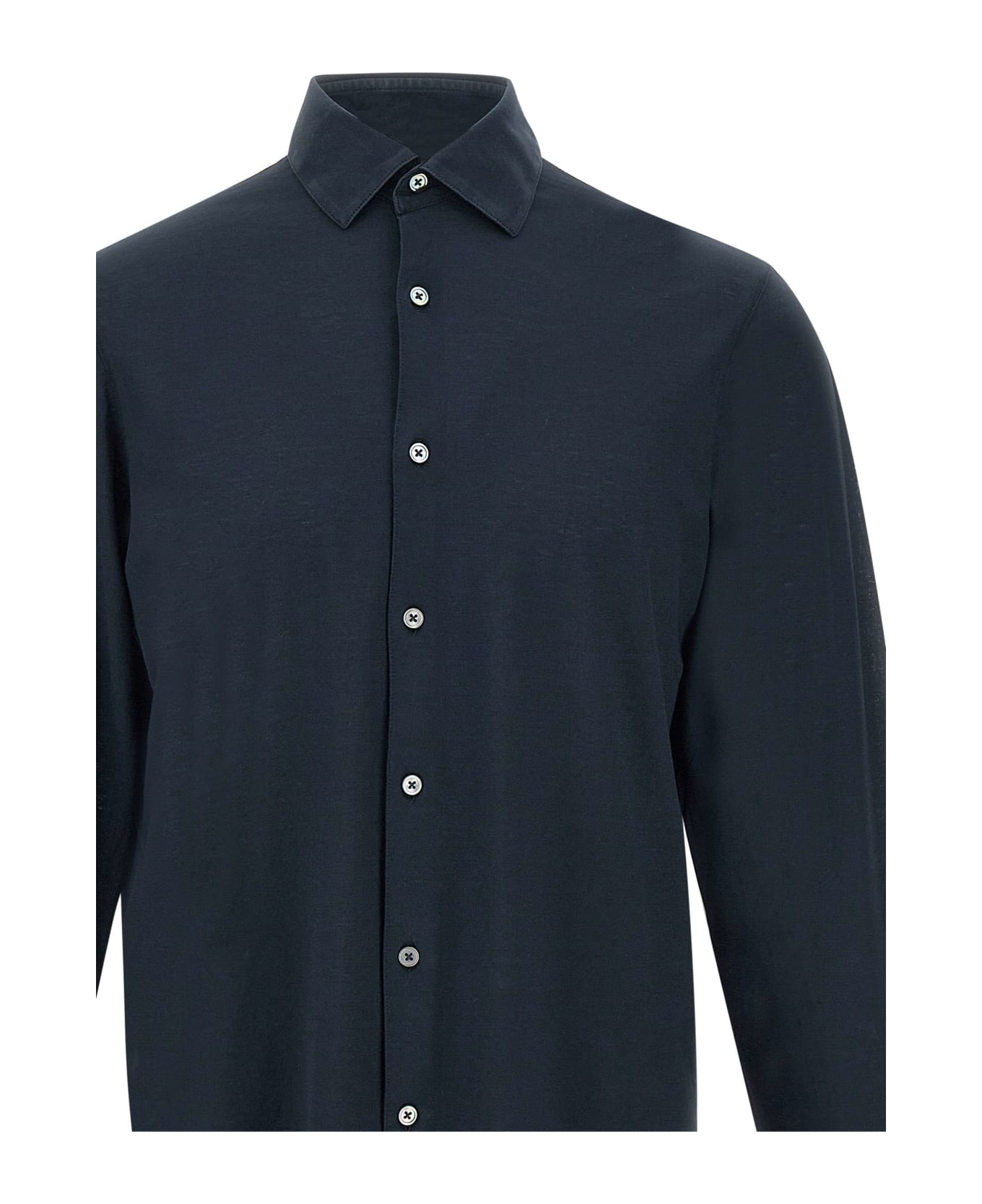 Filippo De Laurentiis Cotton Crepe Shirt - BLUE
