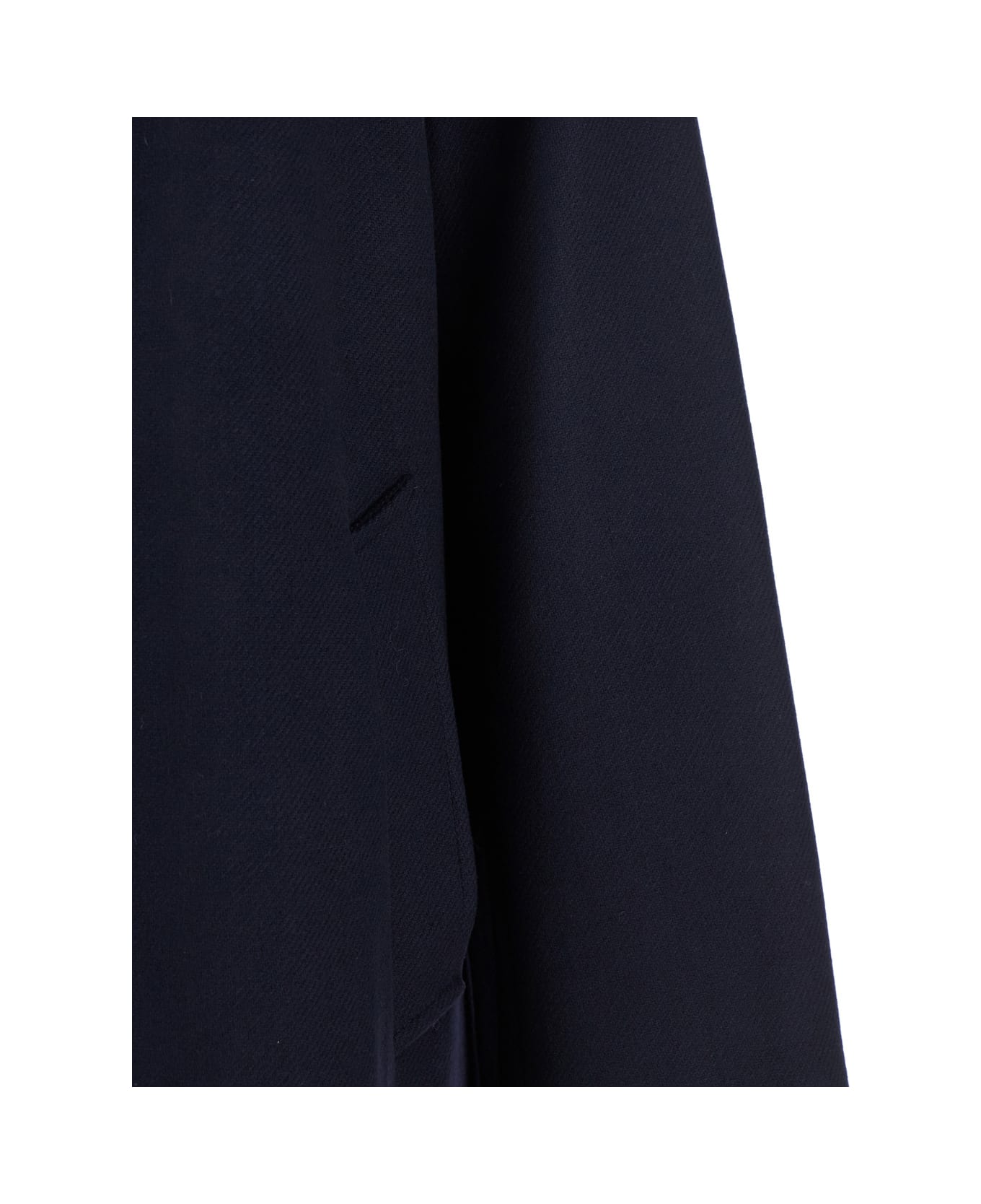 Sunflower Blue Coat With Classic Collar And Wide Sleeves In Wool Blend Man - Blu