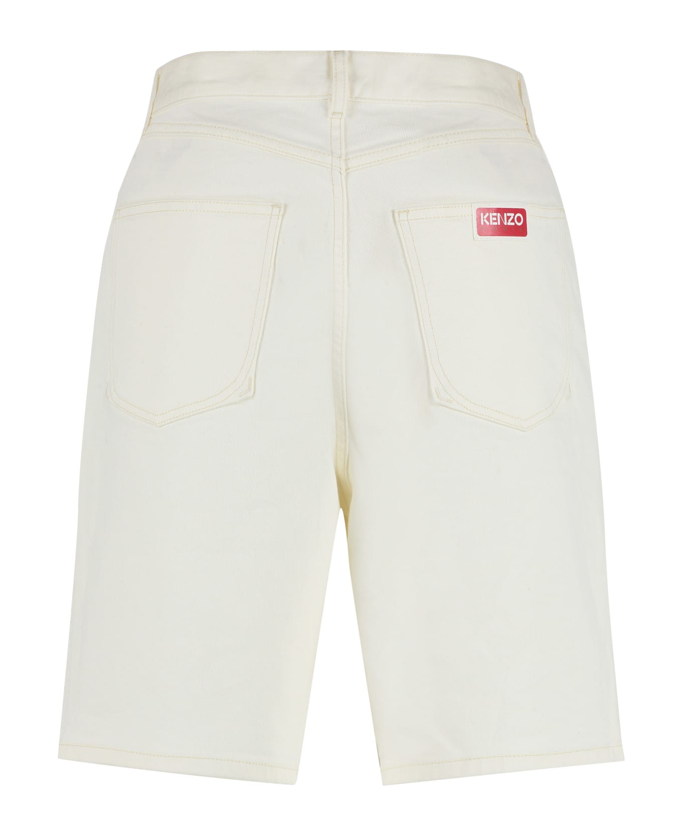 Kenzo Denim Bermuda Shorts - Ivory
