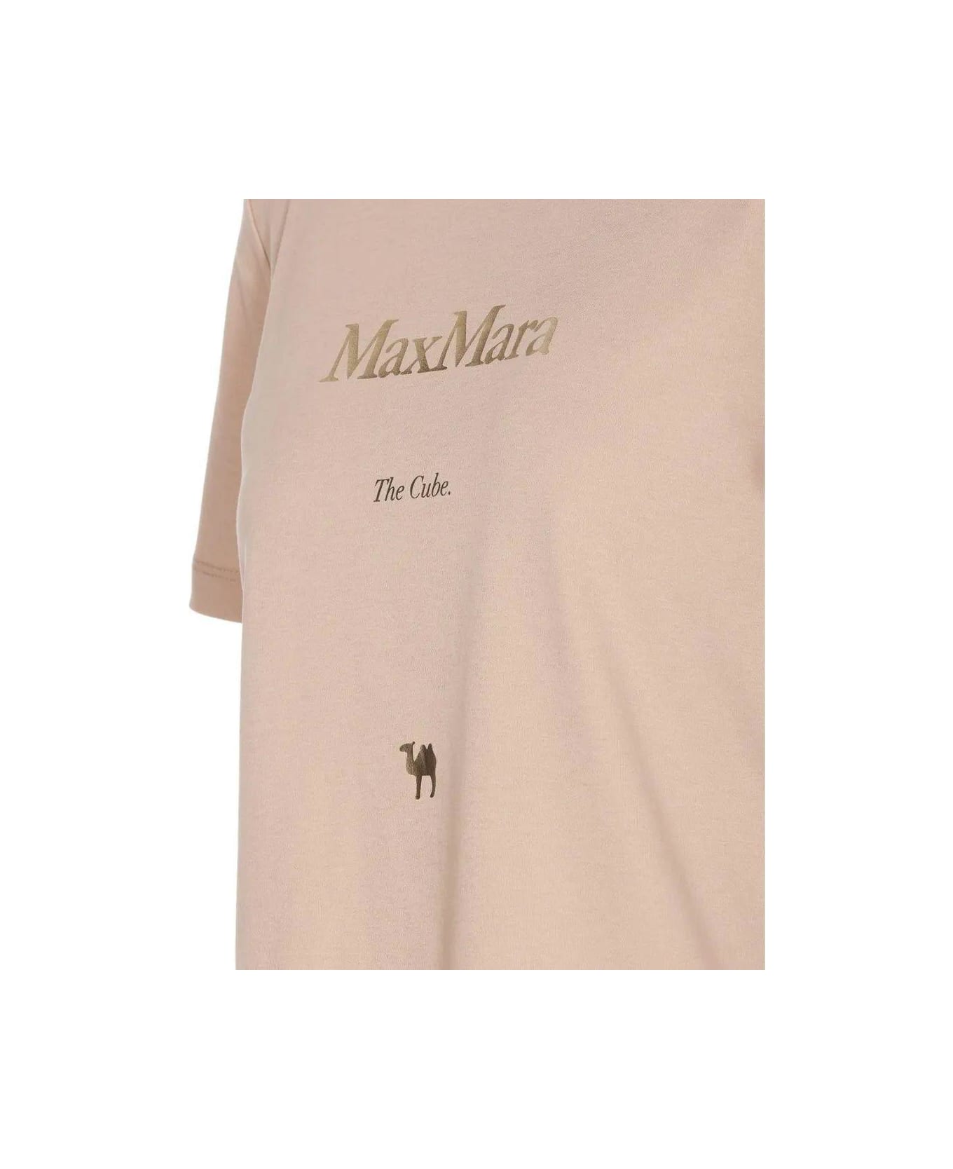 'S Max Mara Crewneck Short-sleeved T-shirt - BEIGE