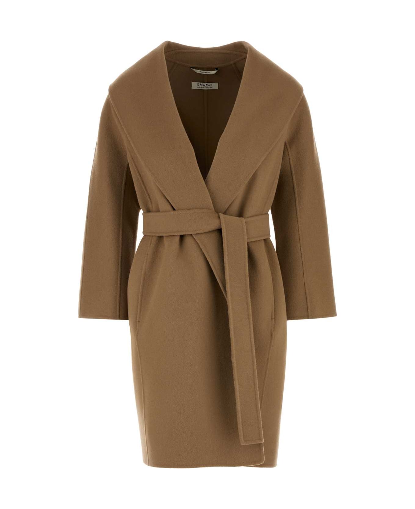 
S Max Mara Biscuit Wool Messi Coat - CAMMELLO