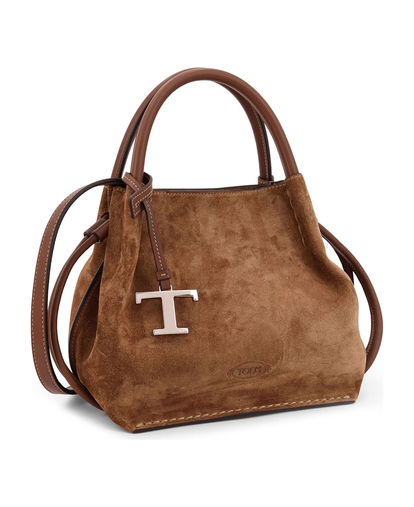 Tod
s Suede Shoulder Bag - Beige