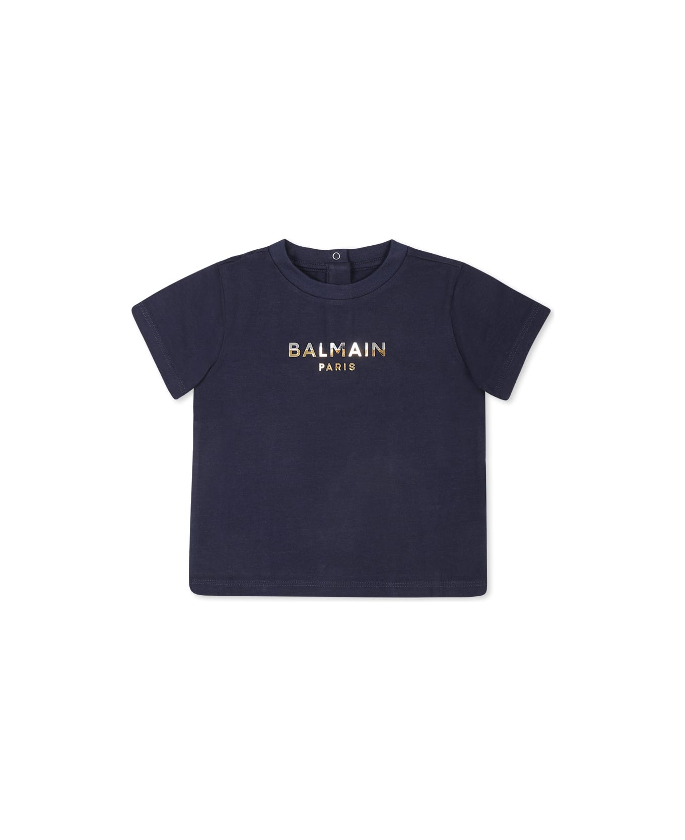 Balmain Blue T-shirt For Babykids With Logo - Blue