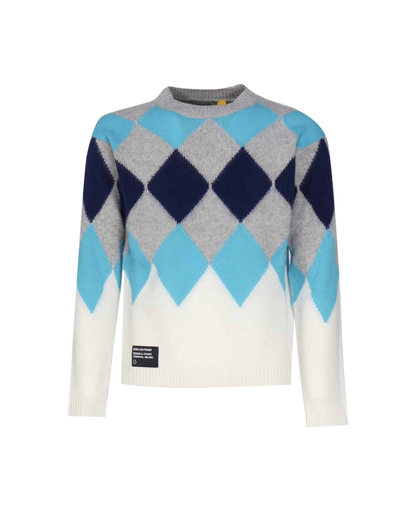 Moncler Argyle Sweater In Wool And Cashmere - NASA Reflective Ανδρικό T-Shirt