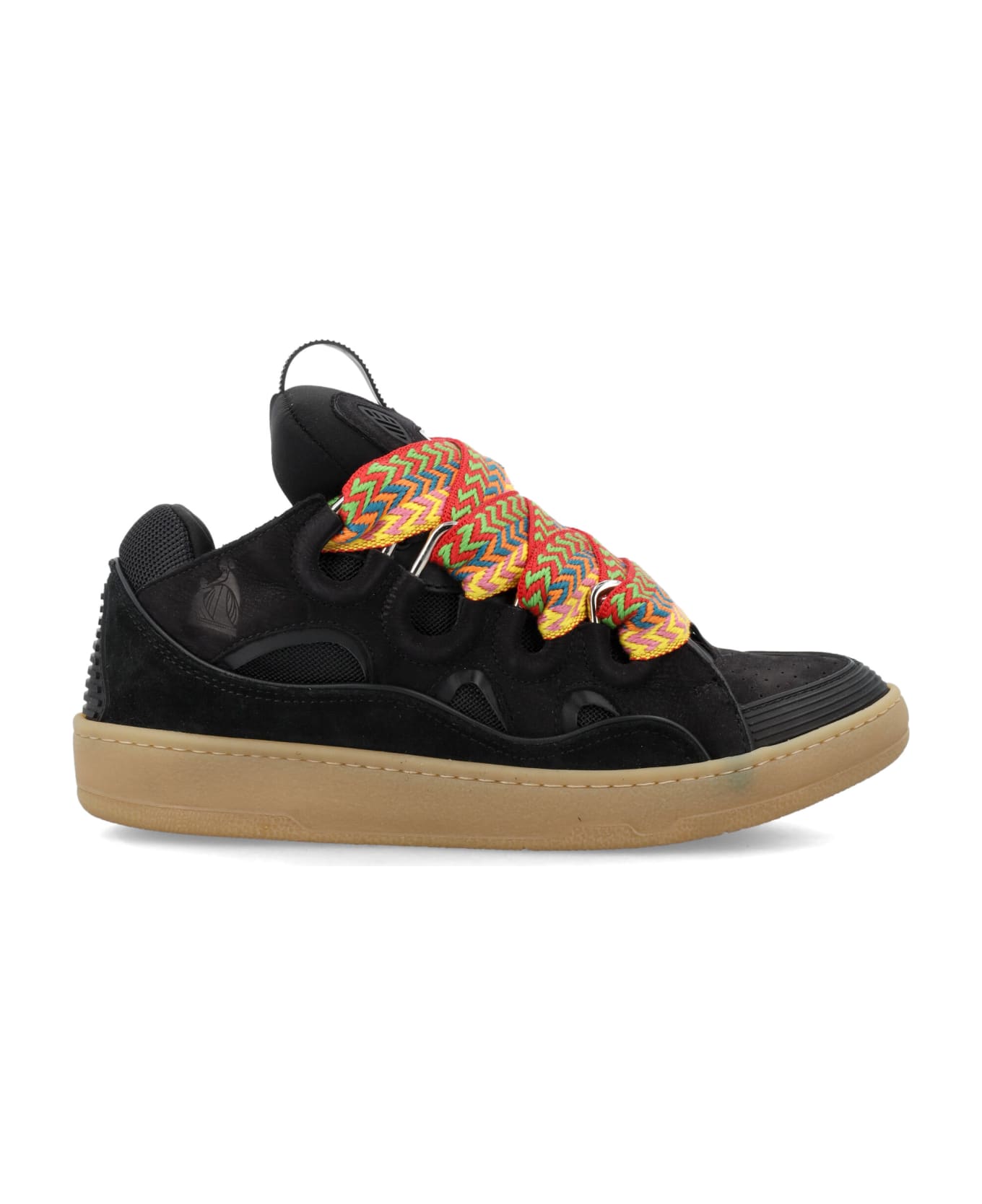 Lanvin Leather Curb Sneakers - BLACK