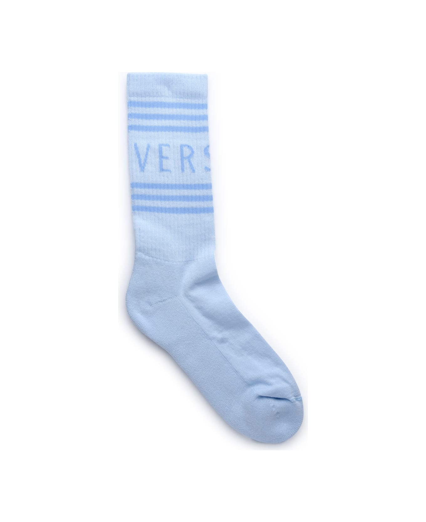 Versace Light Blue Organic Cotton Socks - Light Blue 靴下＆タイツ