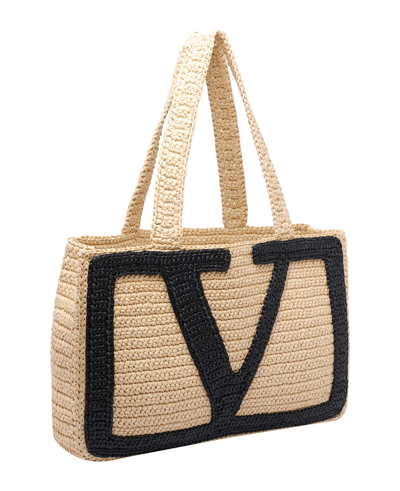 Valentino Garavani Viva Superstar Crochet Tote Bag - Beige