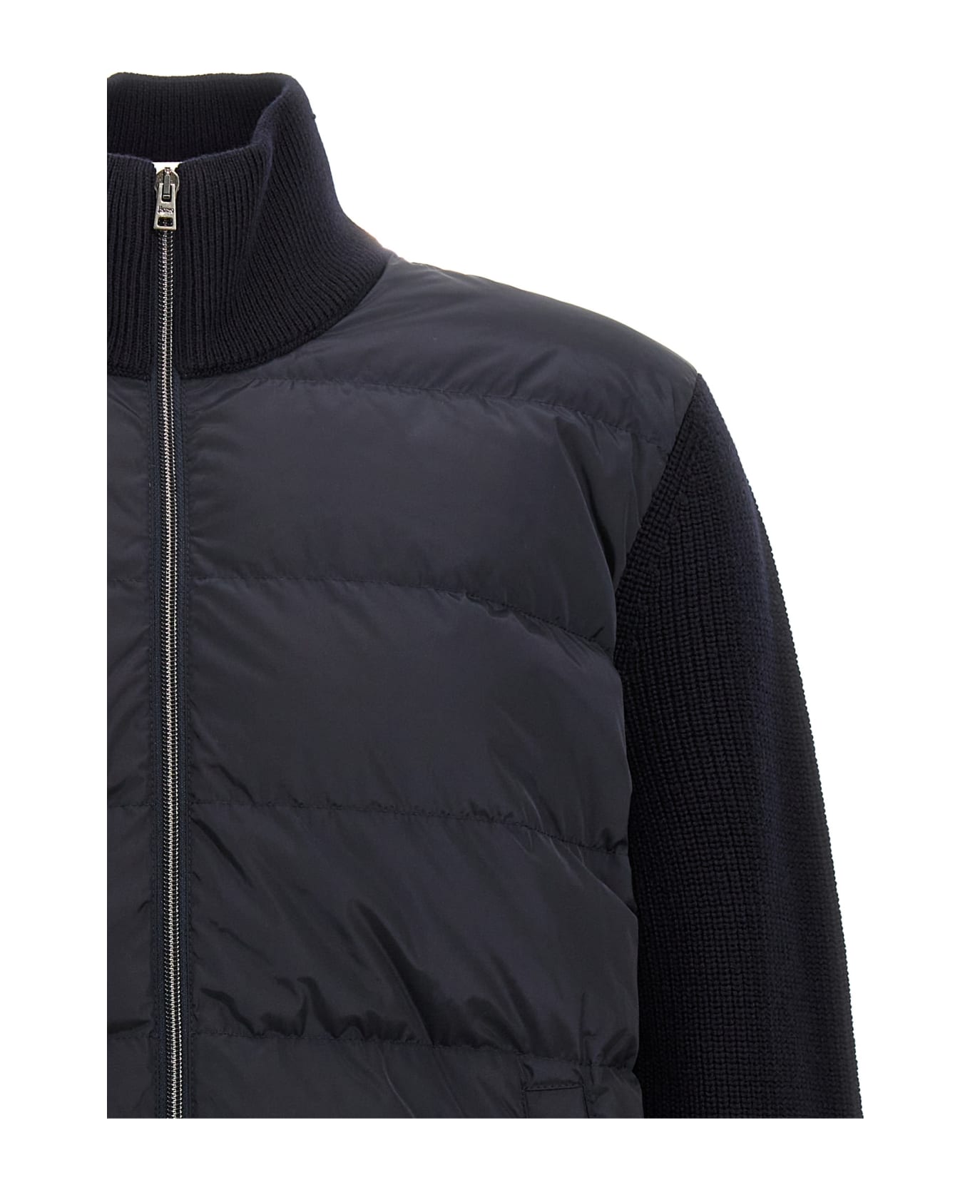 Herno Two-material Puffer Jacket - Blue