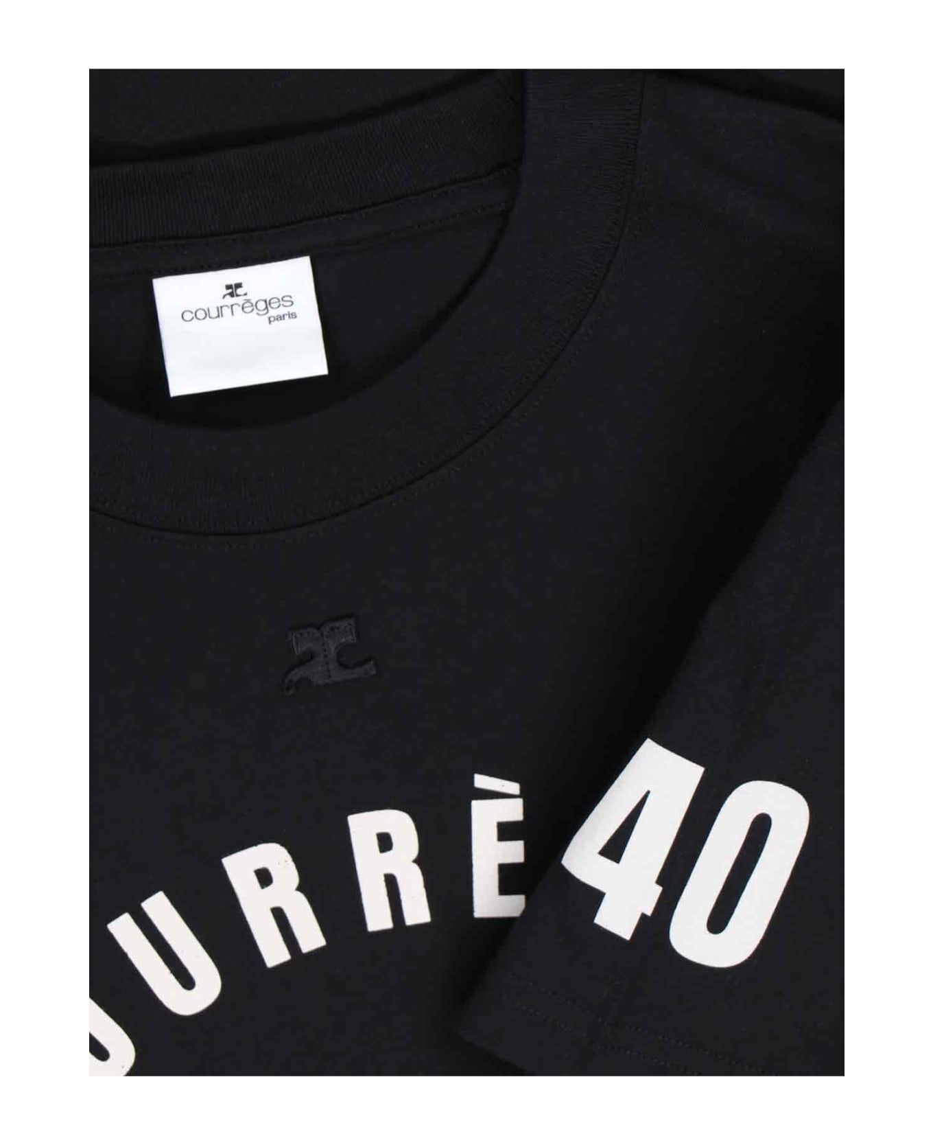 Courrèges Logo T-shirt - Black  