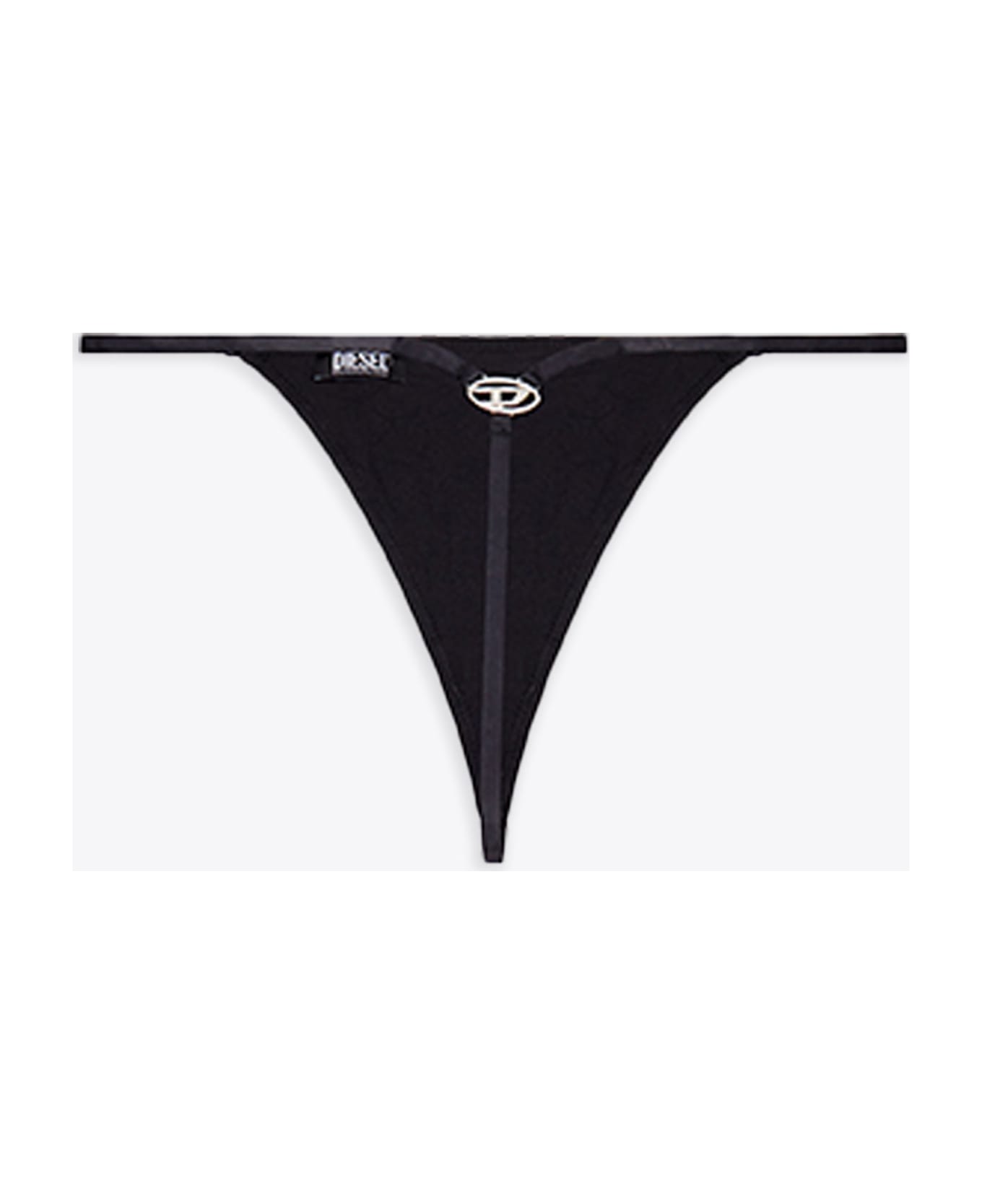 Diesel Ufst-d-string Black thong with metal Oval D logo - Ufst D-String - Nero