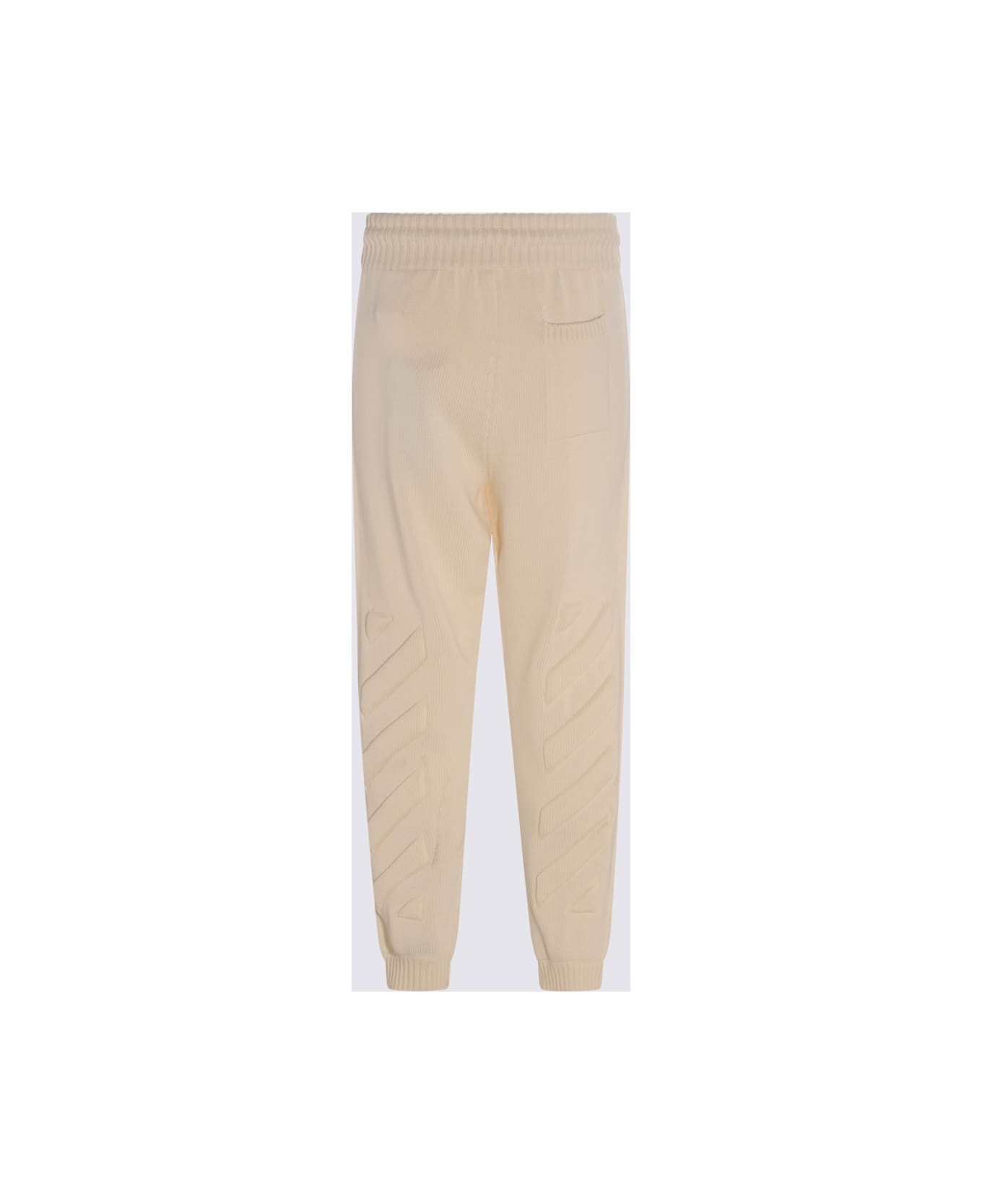 Off-White Beige Cotton 3d Diag Track Pants - Beige