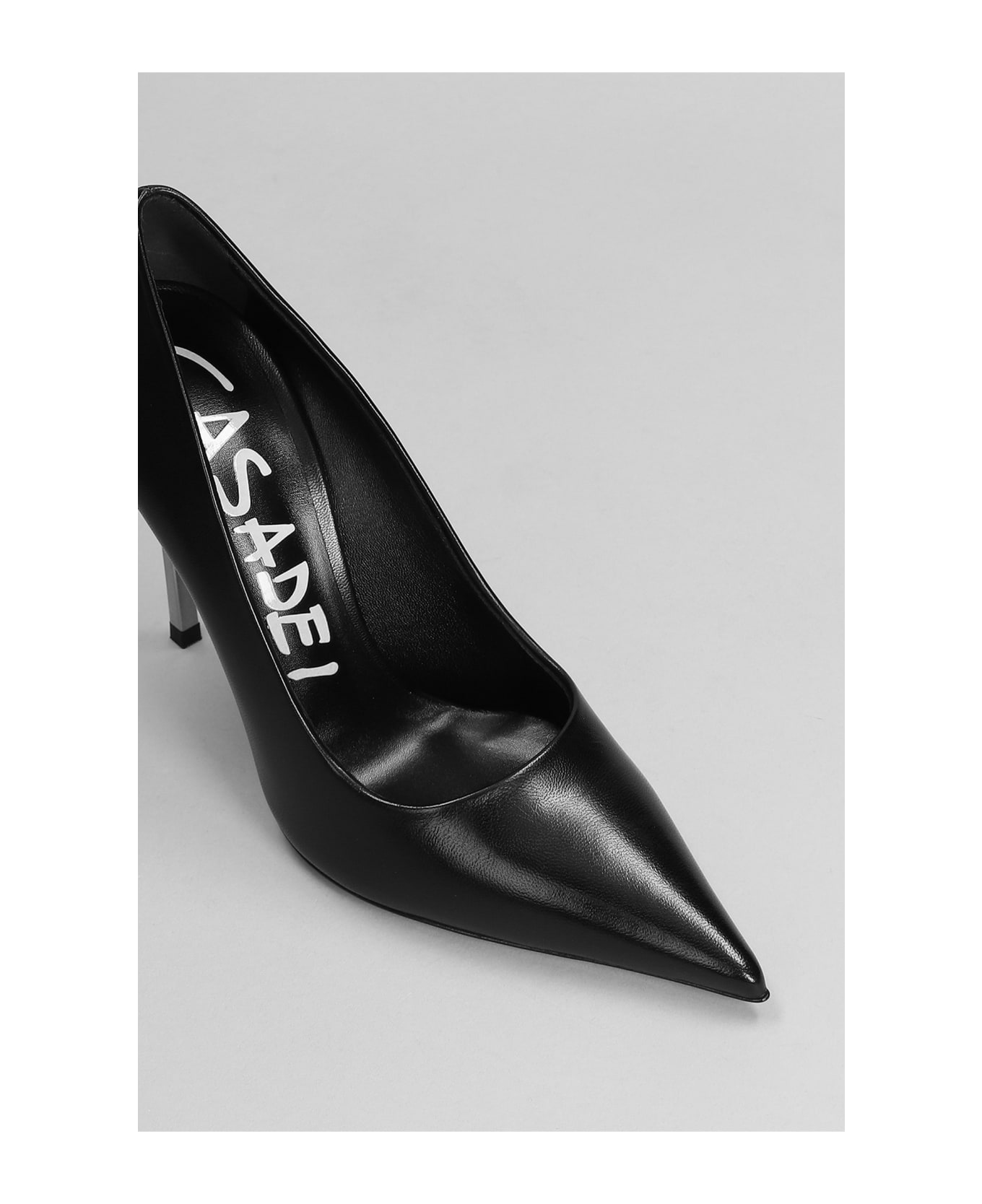 Casadei Super Blade Pumps In Black Leather - black