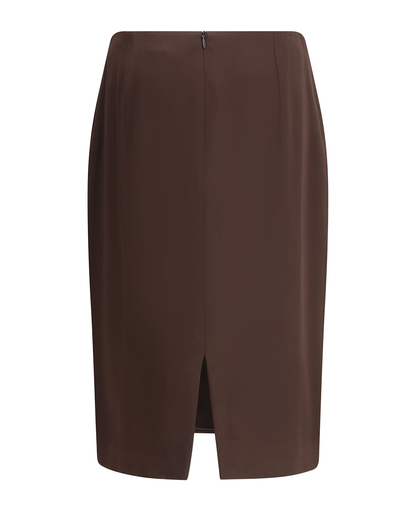 Tom Ford Satin Midi Skirt - Marrone scuro