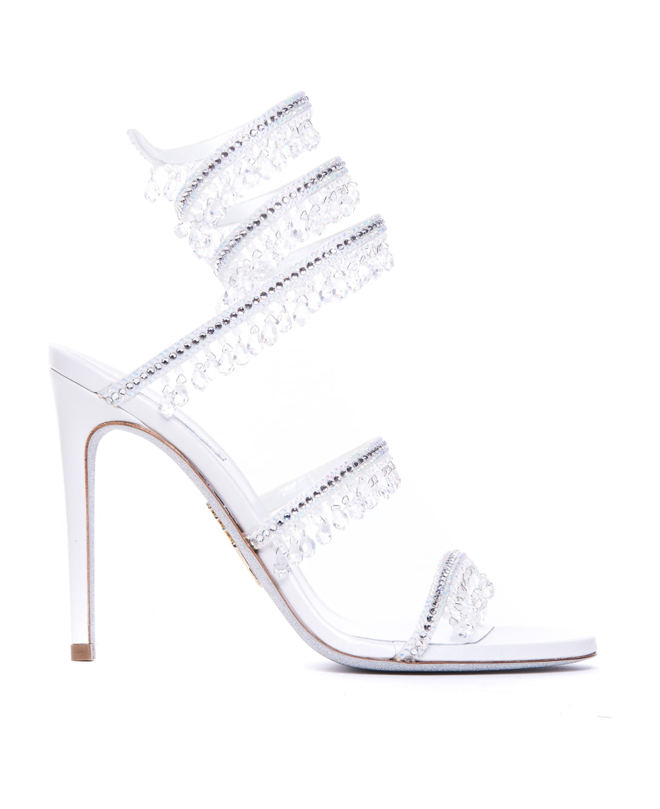 René Caovilla Chandelier Sandals 105 - White