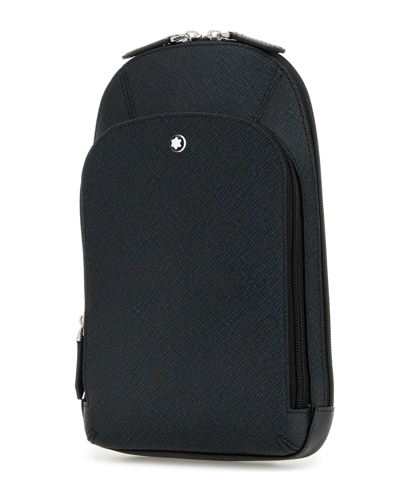 Montblanc Melange Blue Leather Crossbody Bag - 000