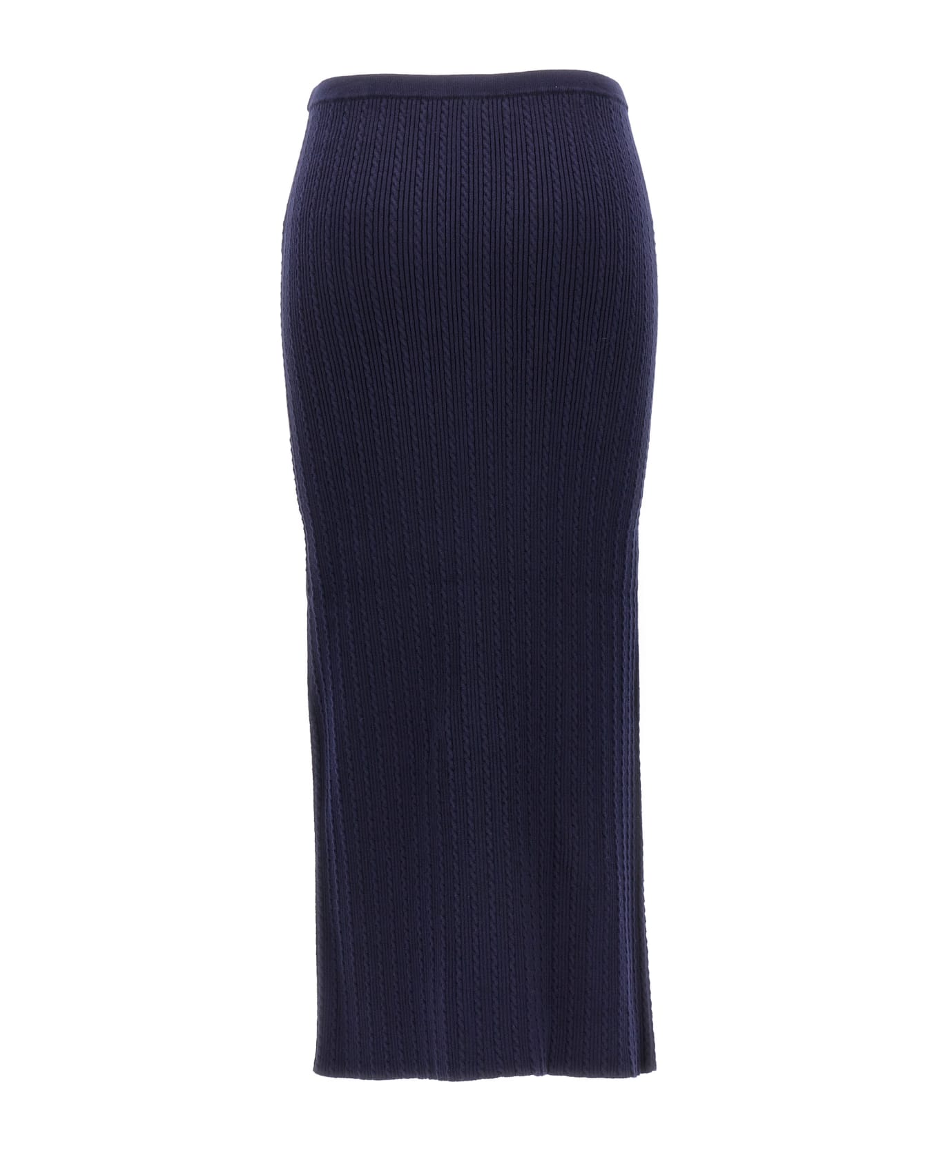 Alessandra Rich Knit Midi Skirt - Blue