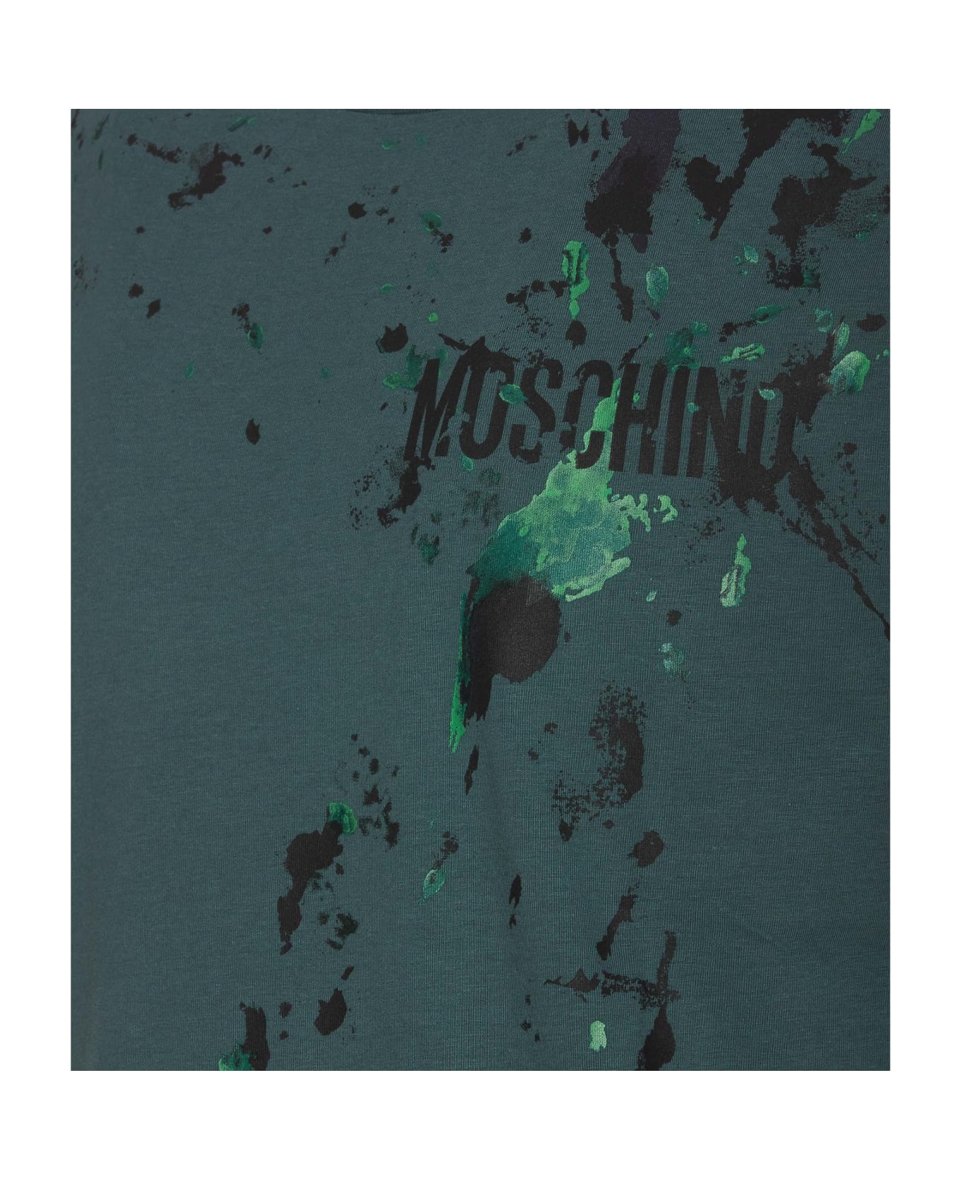 Moschino Painted Effect T-shirt - Green