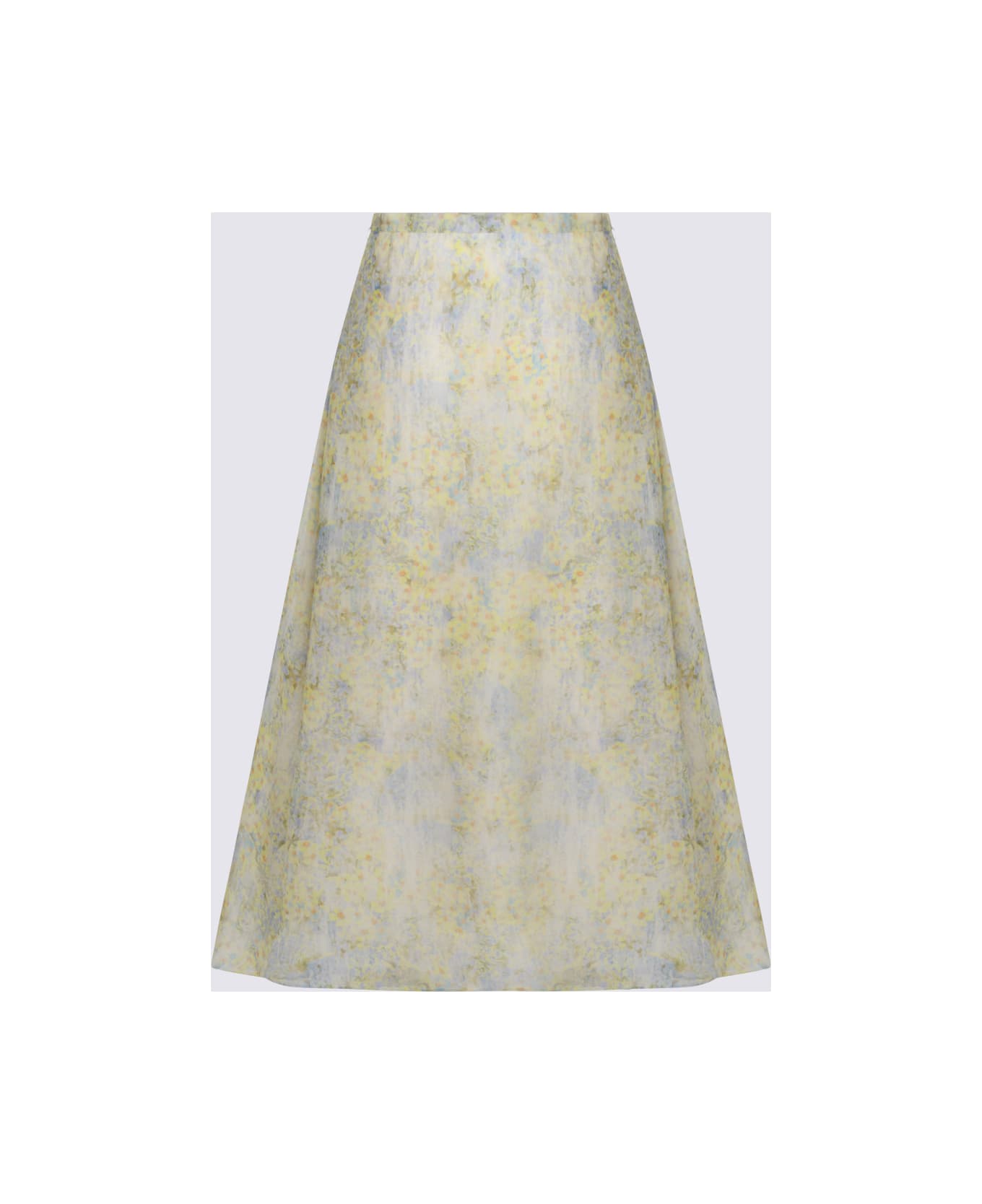 Alberta Ferretti Yellow Silk Skirt - Yellow