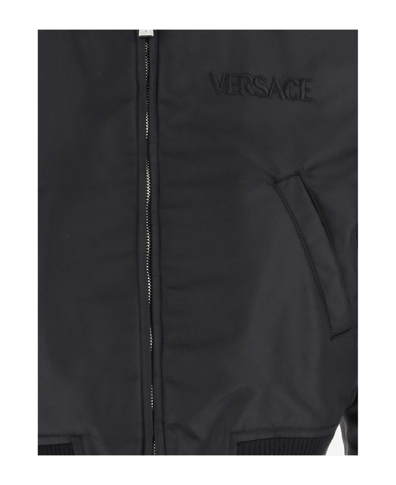 Versace Short Bomber Jacket - Black