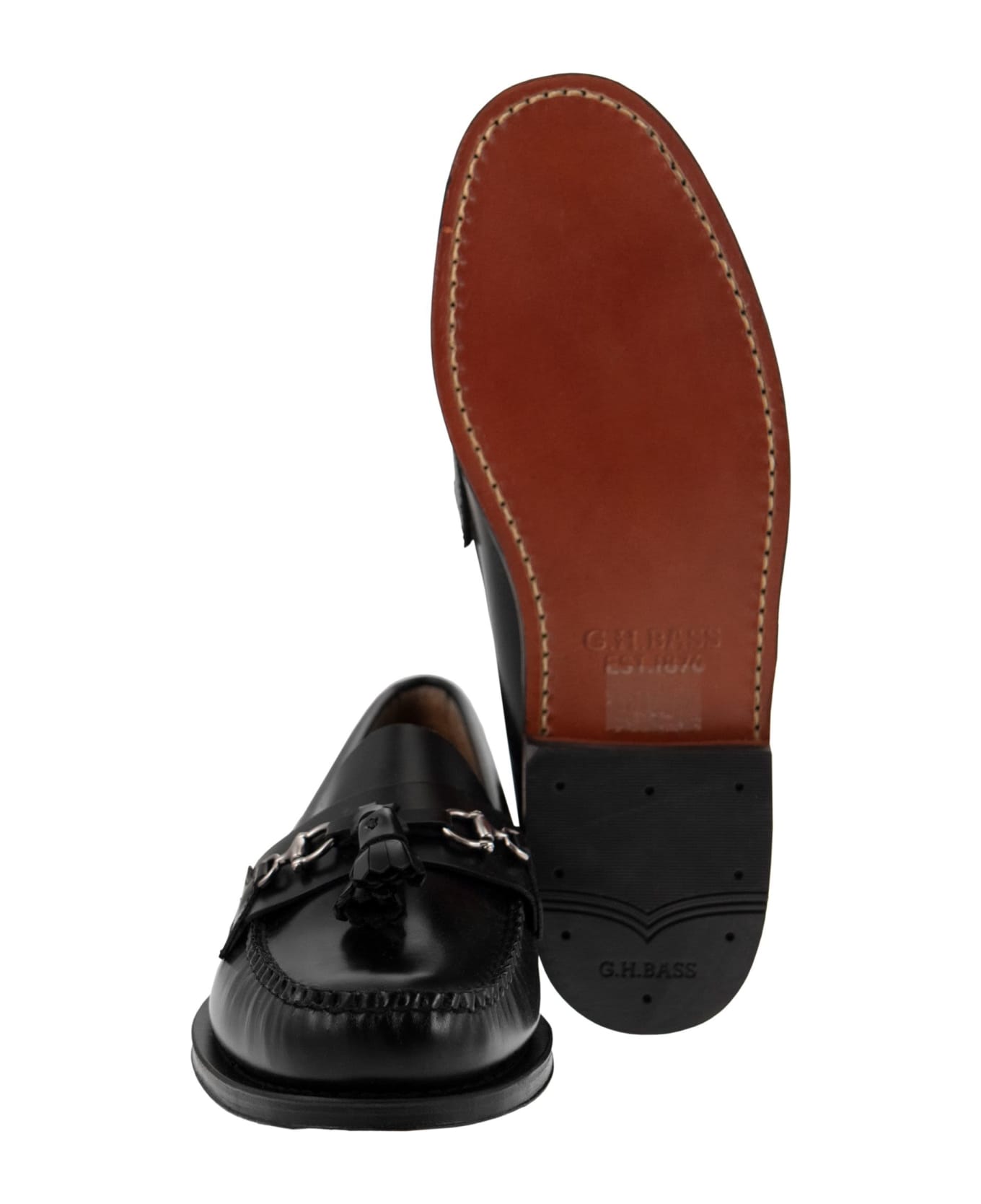 G.H.Bass & Co. Weejun - Leather Moccasins With Tassels - Black