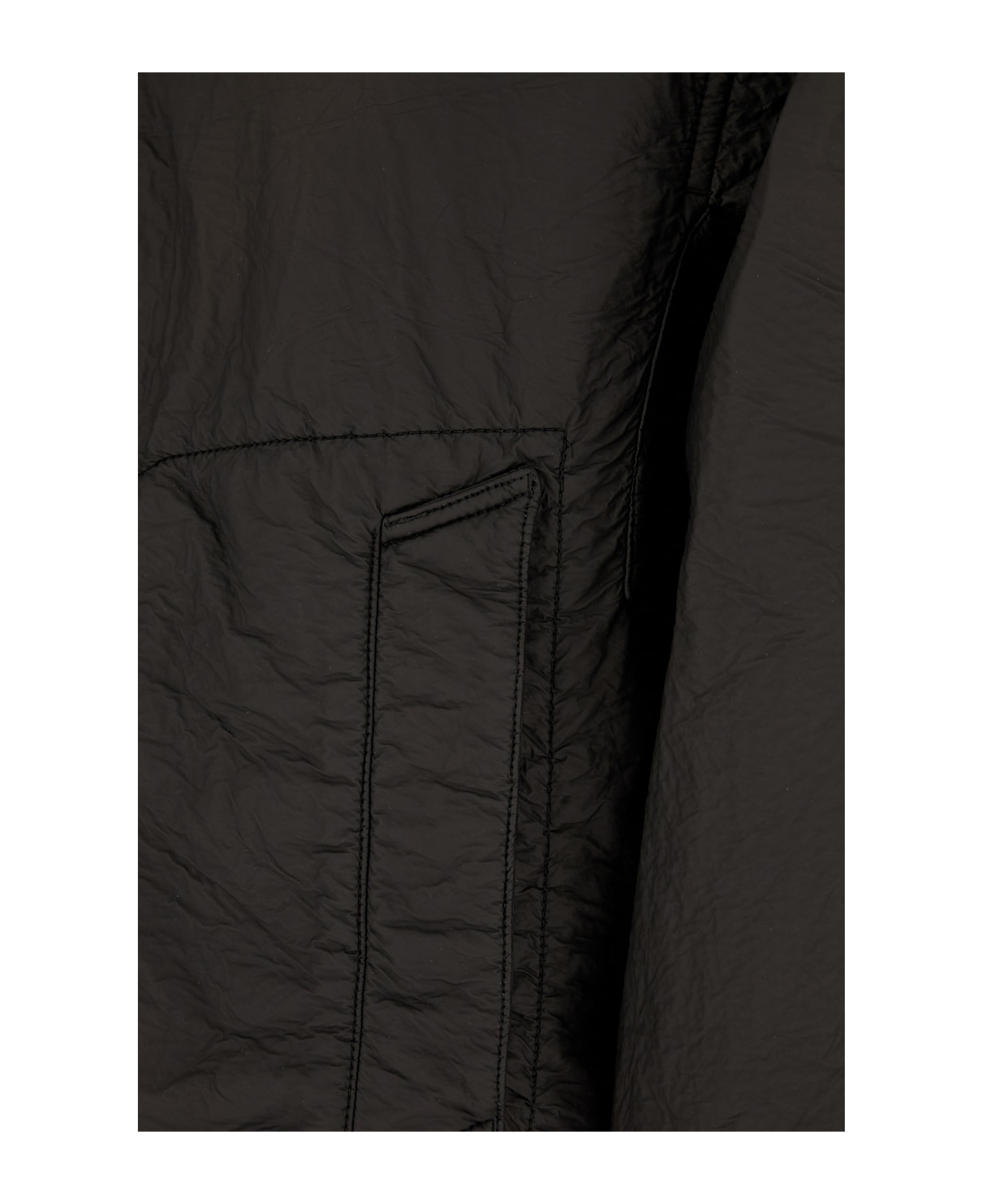 C.P. Company Black Synthetic Leather Jacket - BLACK